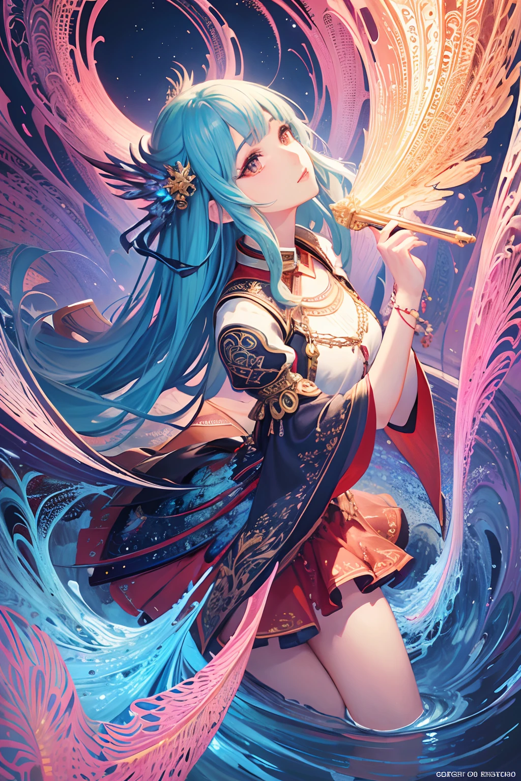(​masterpiece、top-quality、top-quality、Official art、Beautifully Aesthetic:1.2)、(1girl in)、ighly detailed、(Fractal Art:1.3)、colourfull、highestdetailed、dynamic compositions、Poses in motion