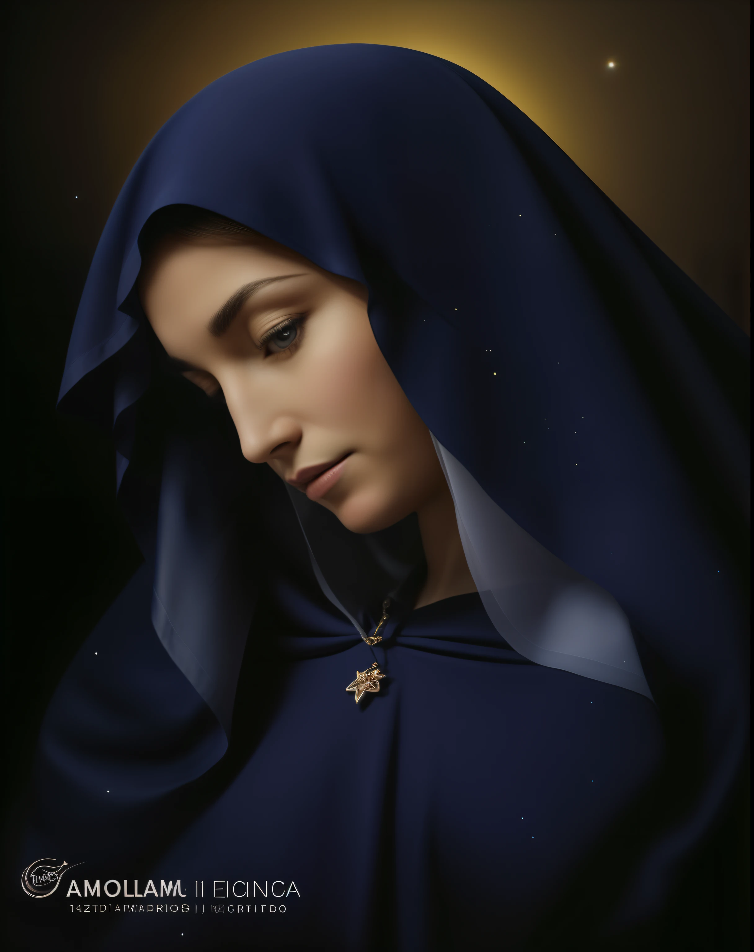 (((Blessed Virgin Mary of Mount Carmel))) Obra maestra, (La mejor calidad: 1.2), (super fine: 1.2), illustration, (extremadamente delicado y hermoso: 1.2), movie angle, flotante, (Hermoso ojo de detalle: 1.1), (detalle luz: 1.1), Movie Lights, Cielo delicado, ojos azules, (Cola de caballo alta: 1.1), capa, ojuelos, cielo estrellado, (light particles: 1.1) dibujo, flor. (Obra maestra), (La mejor calidad), (fotorrealista:1.3), 8k, Textura detallada de la piel, Textura detallada de la tela, Hermosa cara detallada, Detalles intrincados, Ultra detallado (cuerpo de cuerpo entero:1.2)