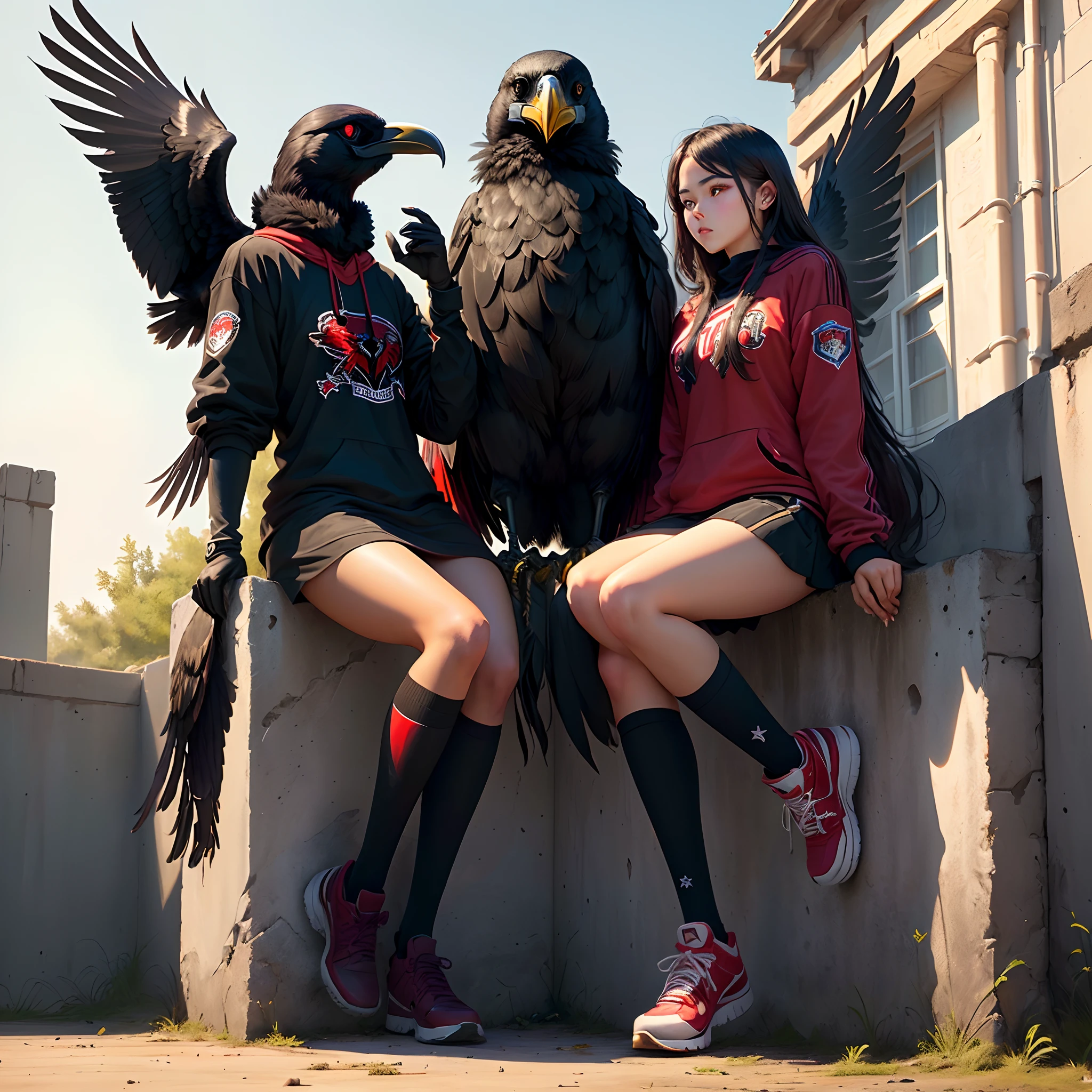 red and black raven with the words empire high school behind it