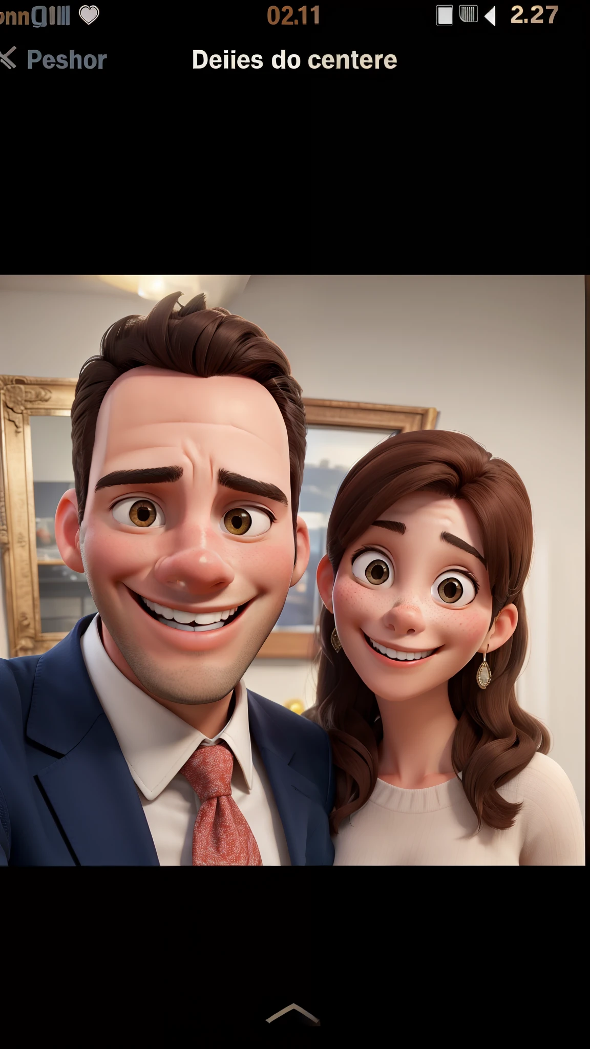 Couple smiling taking a self