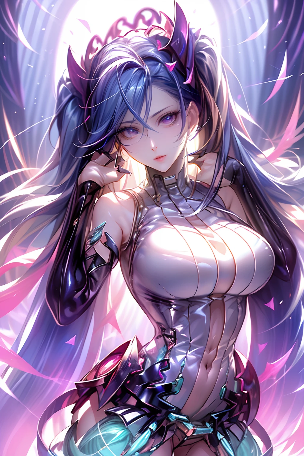 solo,((hatune miku VOCALOID)), ((twintails)), horror (theme),ryona,{masterpiece}, best quality,beautiful lighting,highly detailed, intricate,[[nsfw]],inside huge machine tentacles creature,{{machine Tentacles}}, {{{{1 girl}}}},statue, cowboy shot, facing front,tentacle sex,rape,wet,melt,{},nipples,perfect face,nude,shiny metalic hime-cut hair,shiny metalic skin,shiny metalic face,shiny metalic body,shiny metalic arms,shiny metalic legs,metallic luster,medium breast,bend forward,{{stationary restraints}}, wet skin,aroused,bondage,arm into machine,leg into machine,sweat,open mouth,hypnosis,mind control,crucifixion,restraint,{{empty eyes}},extremely detailed face,navel,{groin},highly detailed,wet,{{{{cry}}}},from above:0.9,rape:0.2, liquid metal girl, (((body_unite:1.3)), tentacles