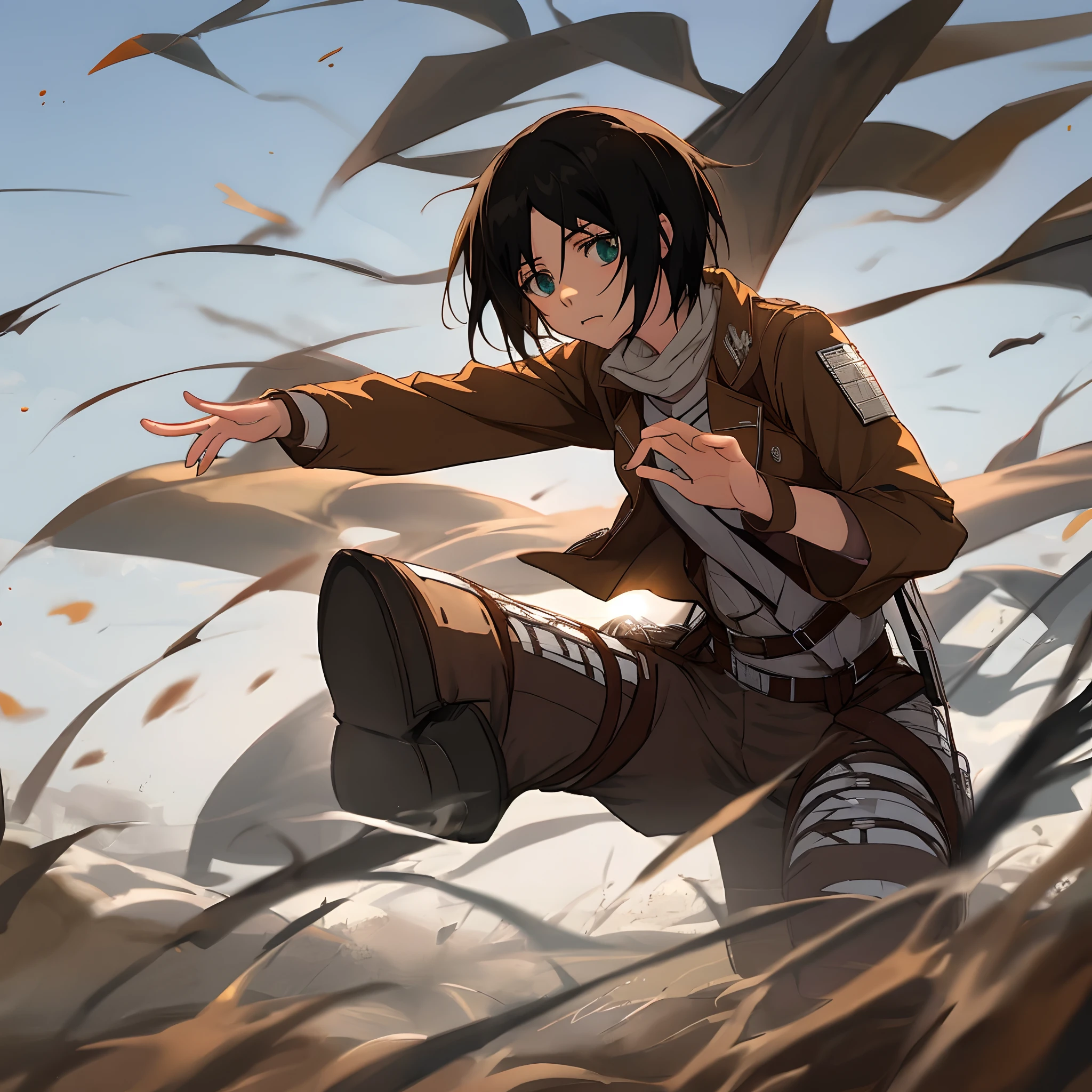 Mikasa from attack on titan in normal clothes