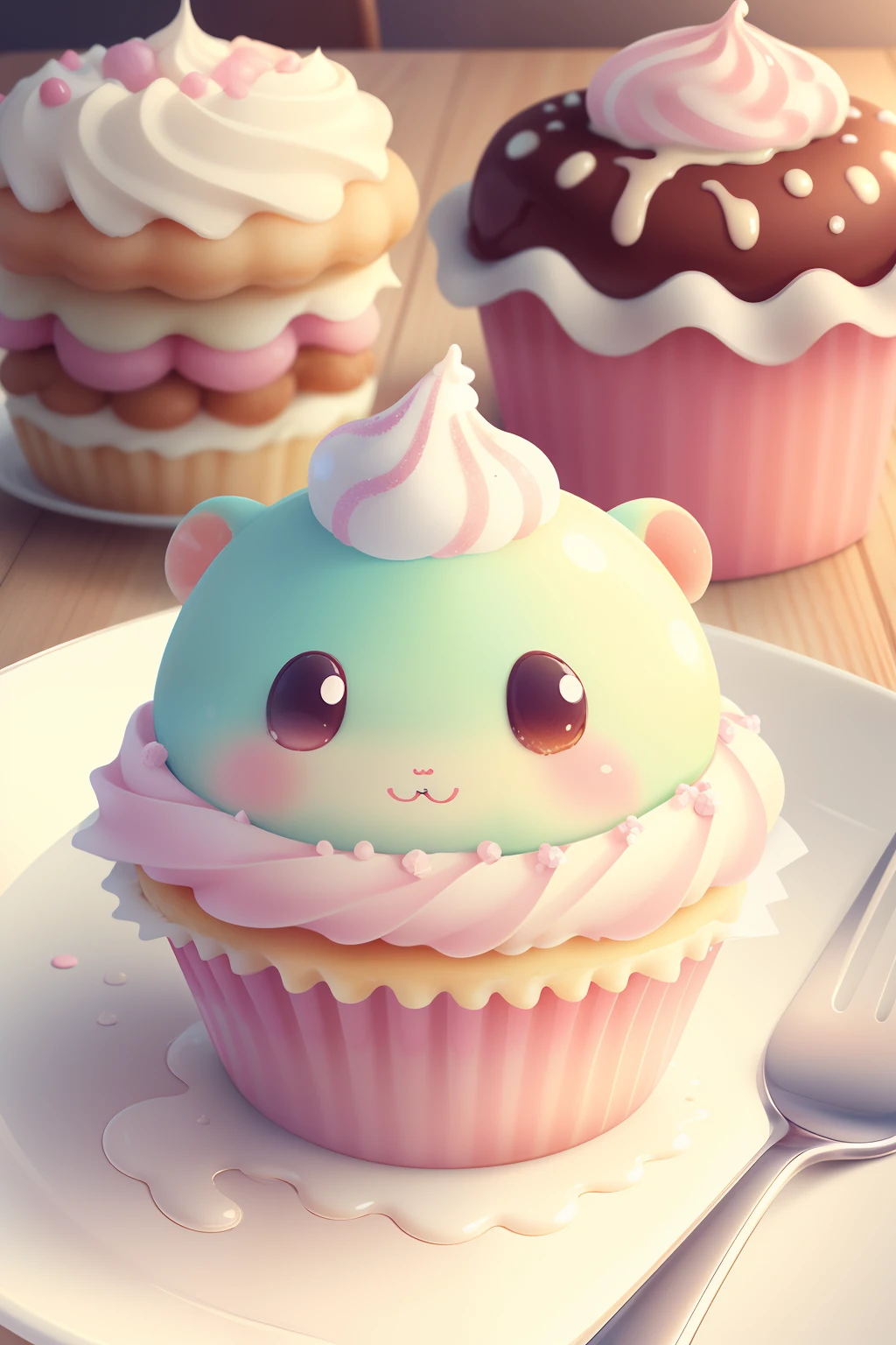 sweet treat , delicious, SemlaStyle,
kawaiitech, pastel colors, kawaii, cute colors, hamster dessert