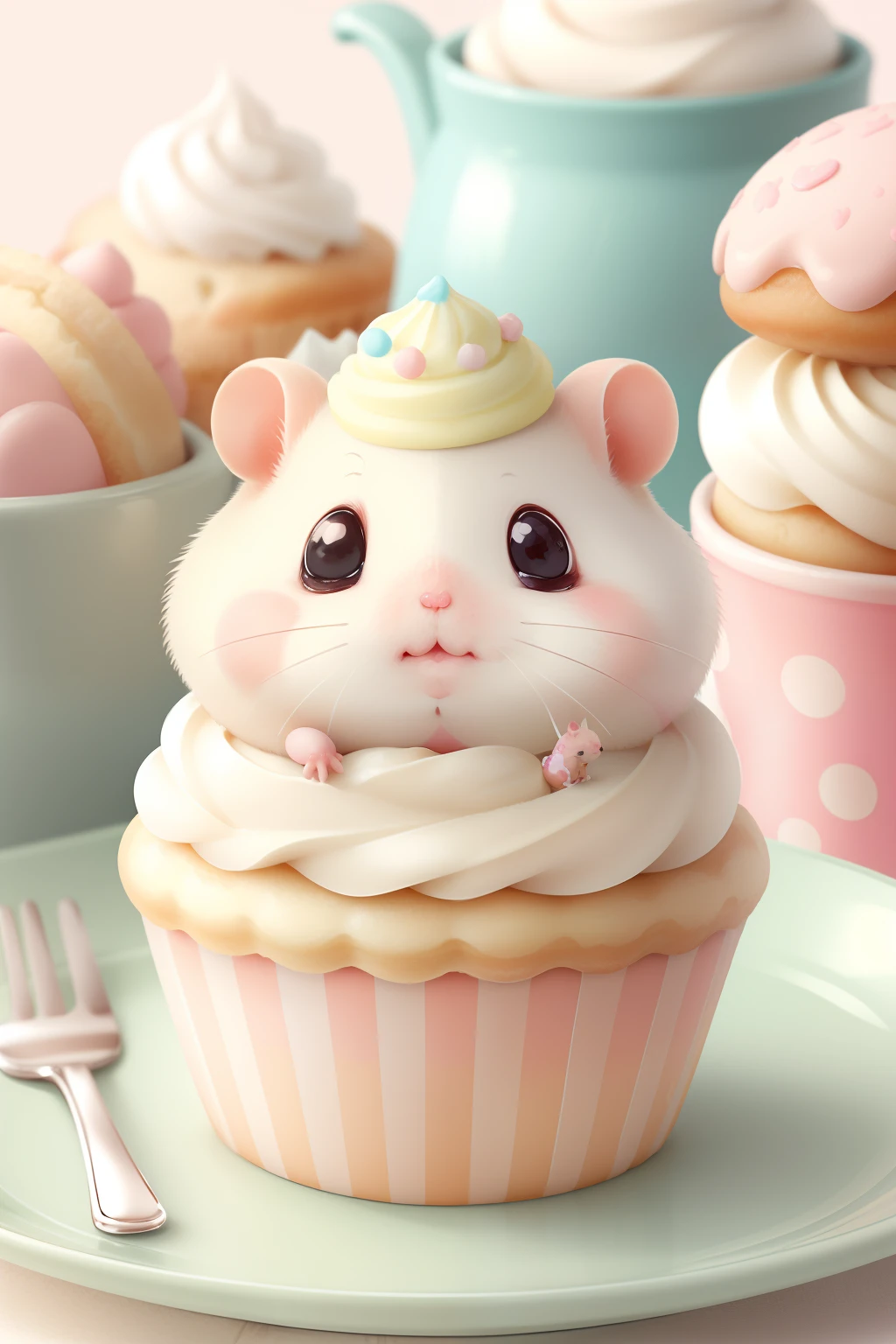 sweet treat , delicious, SemlaStyle,
kawaiitech, pastel colors, kawaii, cute colors, hamster