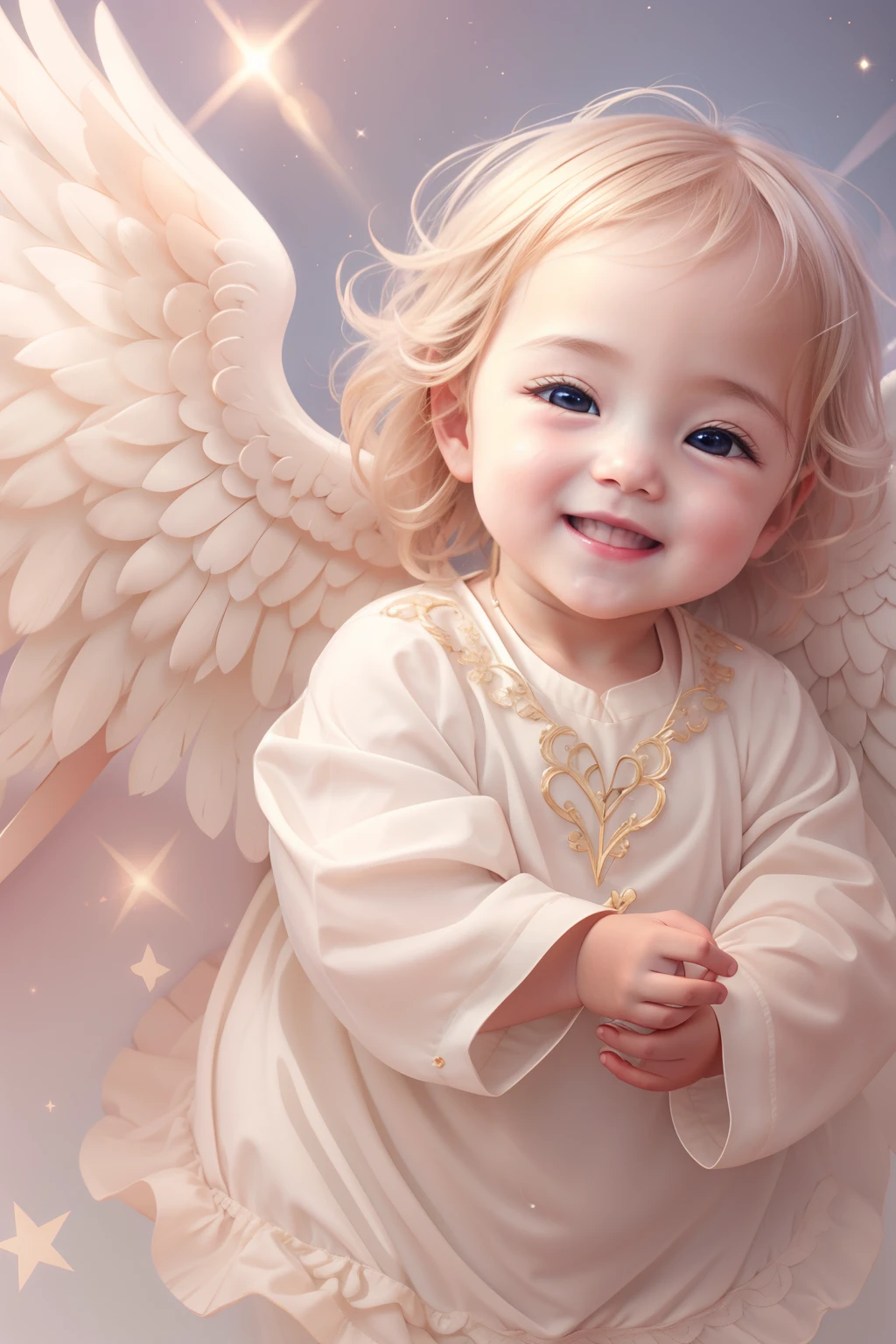 blessings of angels､background bright、heart mark、like､A sloppy smile、Equable､ angel､turn around、Rome