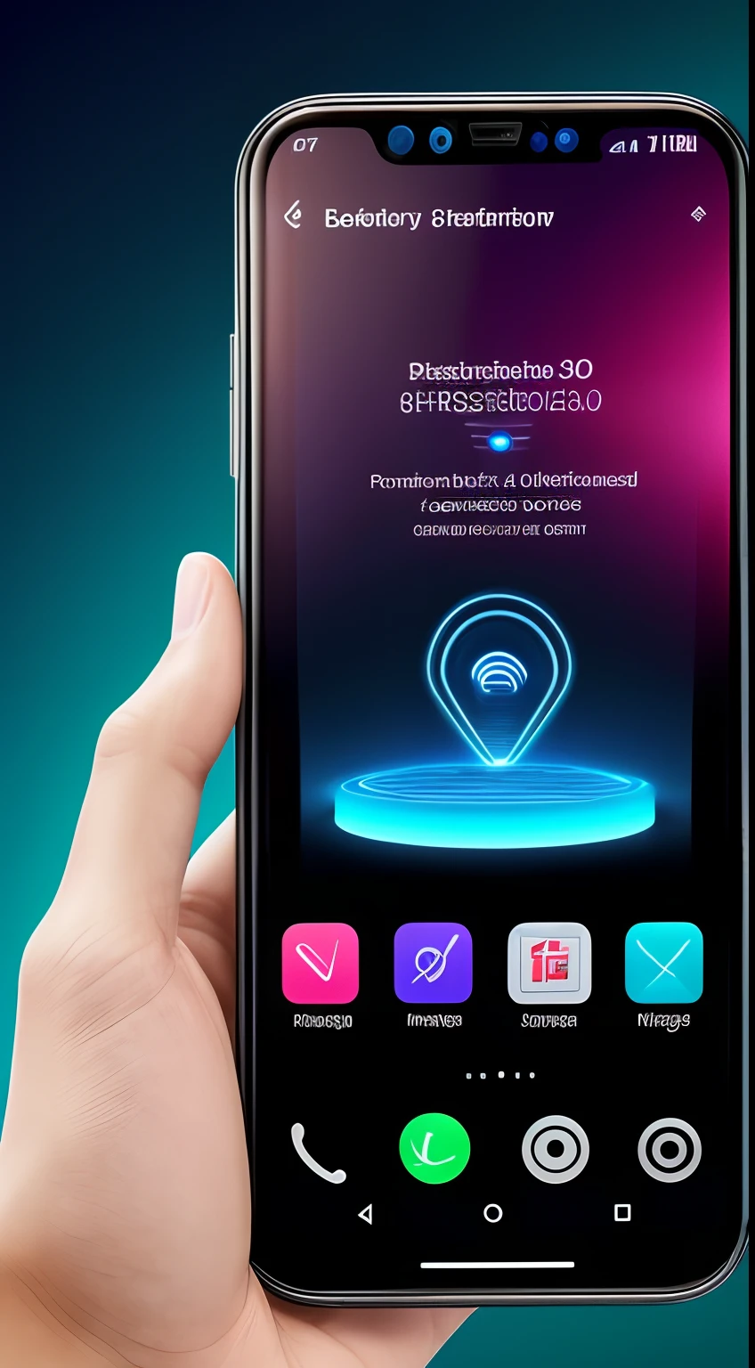 (Best quality,4K,8K,A high resolution,Masterpiece:1.2),Ultra-detailed,(Realistic,Photorealistic,photo-realistic:1.37),Near the future,High-tech smartphone showcase,advanced materials,Metal finish,Thin bezels,Curved screen,Crystal clear display,Vivid color reproduction,SleekDesign,Seamless integration,User-friendly interface,intuitive controls,Cutting-edge technology,Innovative features,Advanced AI capabilities,Fast and smooth performance,Seamless multitasking,High-speed connection,Ultra-responsive touch screen,Seamless photo and video sharing,Unmatched security features,Universal compatibility,All-day battery life,High-quality camera with professional-grade features,Ultra-wide lens,Depth sensor,Excellent low-light performance,Clear and detailed image capture,Portrait mode with adjustable bokeh effect,Real-time augmented reality filters,Immersive gaming experience,State-of-the-art biometrics,Facial recognition for secure unlocking,Ultra-fast charging technology,Premium sound quality,denoised,Waterproof and dustproof,stunning  visuals,Vibrant colors with HDR support,Customizable back panel,Comfortable and ergonomic grip,Ultra-slim profile,Futuristic lighting effects,Seamless integration with smart home devices.