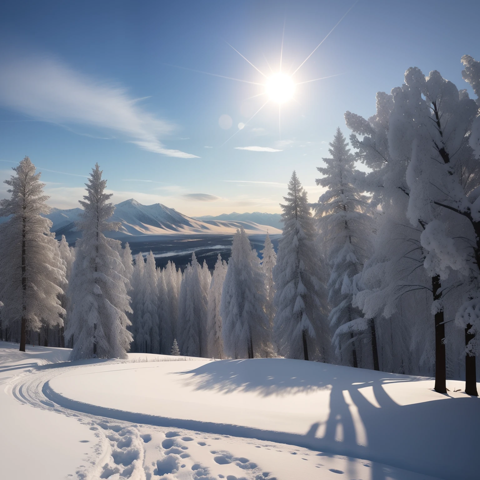 The snow-white landscape with the sun in the background、It's incredibly beautiful. How to take the best photos in this situation, Here are some tips:
1. **Time of day:** Try to shoot this scene early in the morning or at dusk. The soft light at such a time of day、Add golden hue to the sun、Creates a magical atmosphere.
2. **Use a small aperture:** If you are using a DSLR camera or a camera with manual adjustment, Choose a small aperture (F/8 or Boobs F/11) For a deeper depth of field, Focus on snow and sun.
3. **Proper Exposure:** Handle exposure with care. When white snow falls、Camera underexposure can occur, Next、Adjust the exposure manually or、You need to use the exposure compensation mode.
4. **Creative composition:** Experiment with different angles and compositions. The tree々and snow-capped mountains々Surround the sun during、It can produce stunning effects.
5. **filters:** Using a polarizing filter、Reduces snow reflections、Consider emphasizing the contrast between the clouds and the sky.
6. **silhuette:** If there is an interesting element, Trees, structures, etc., Try to capture it as a dark silhouette against the background of the bright sun.
When shooting in direct sunlight、Don't forget to take precautions to protect your eyes and camera. E, Of course, Enjoy the natural beauty of the moment and scene.