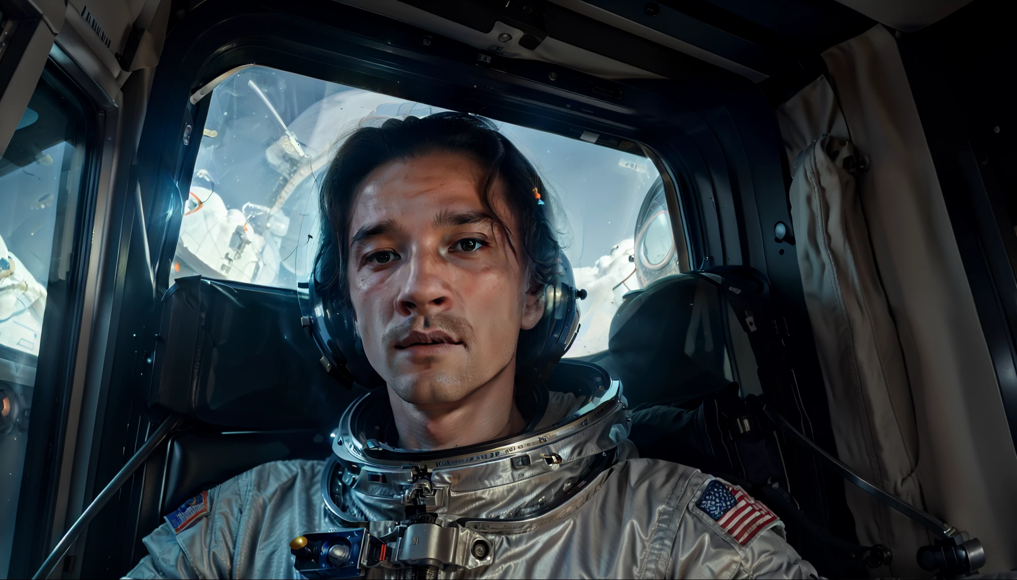 (((he wears an astronaut uniform he is on an uninhabitable planet))), barba,nojento,60-year-old homens