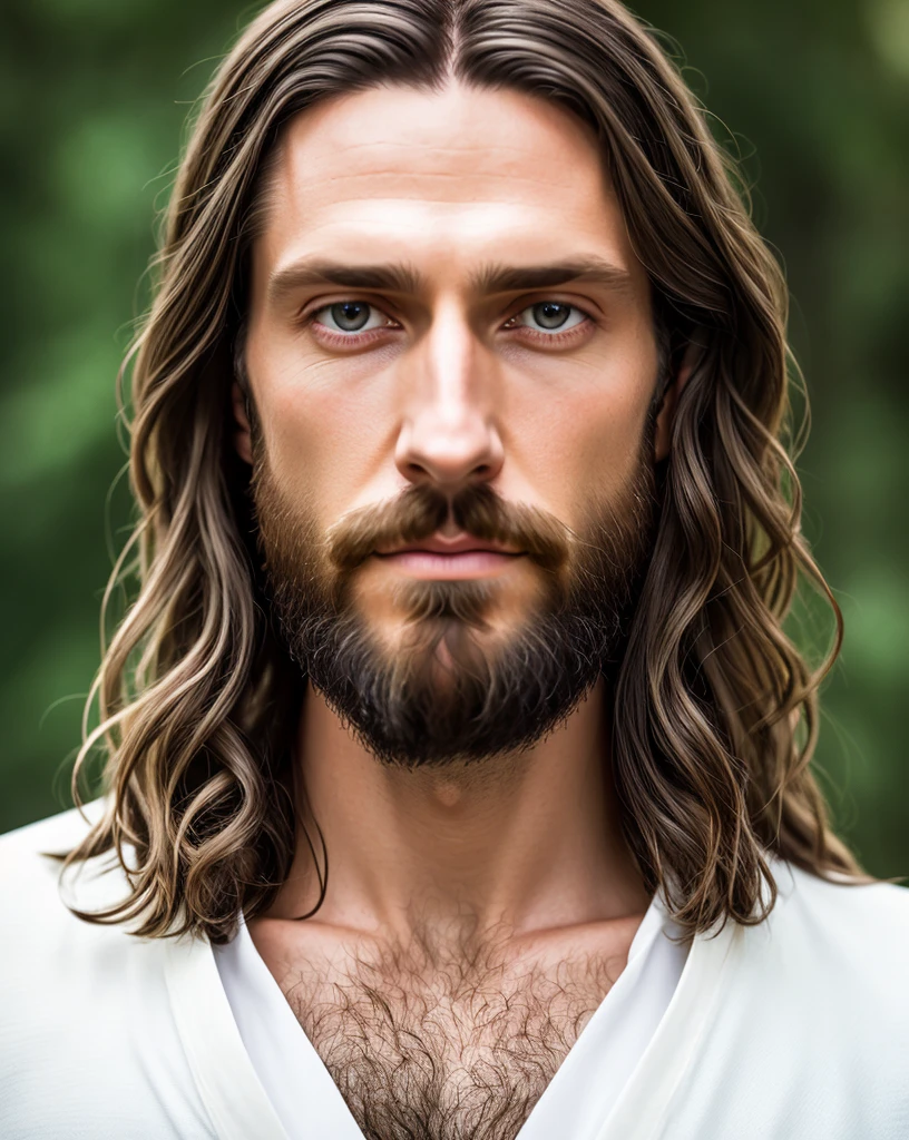 (symmetry),centered,a ((close)) up portrait,(Jesus),a very thin white man with long hair and a beard,wearing a long white robe,35mm,natural skin,clothes detail, 8k texture, 8k, insane details, intricate details, hyperdetailedhighly detailed,realistic,soft cinematic light,HDR,sharp focus, ((((cinematic look)))),intricate, elegant, highly detailed