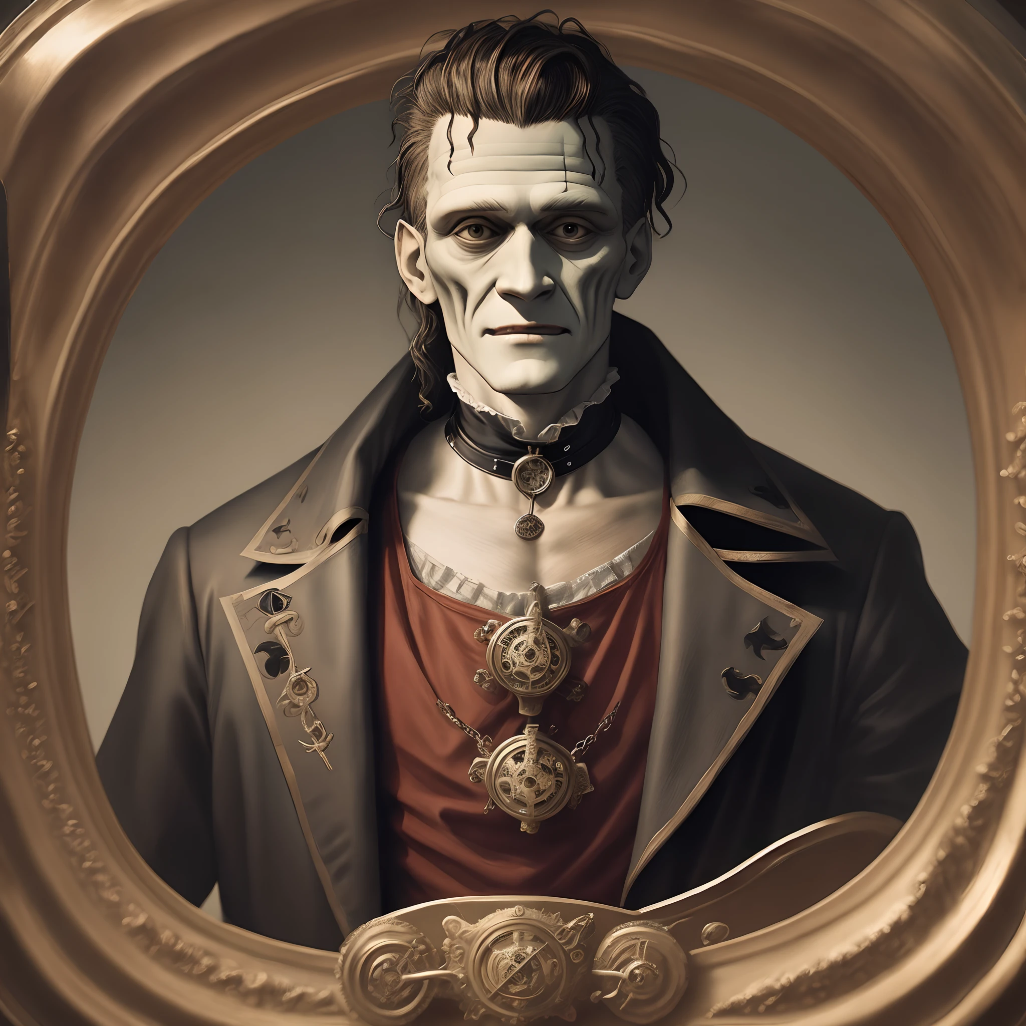 Frankenstein as the king of spades. With rotational symmetry