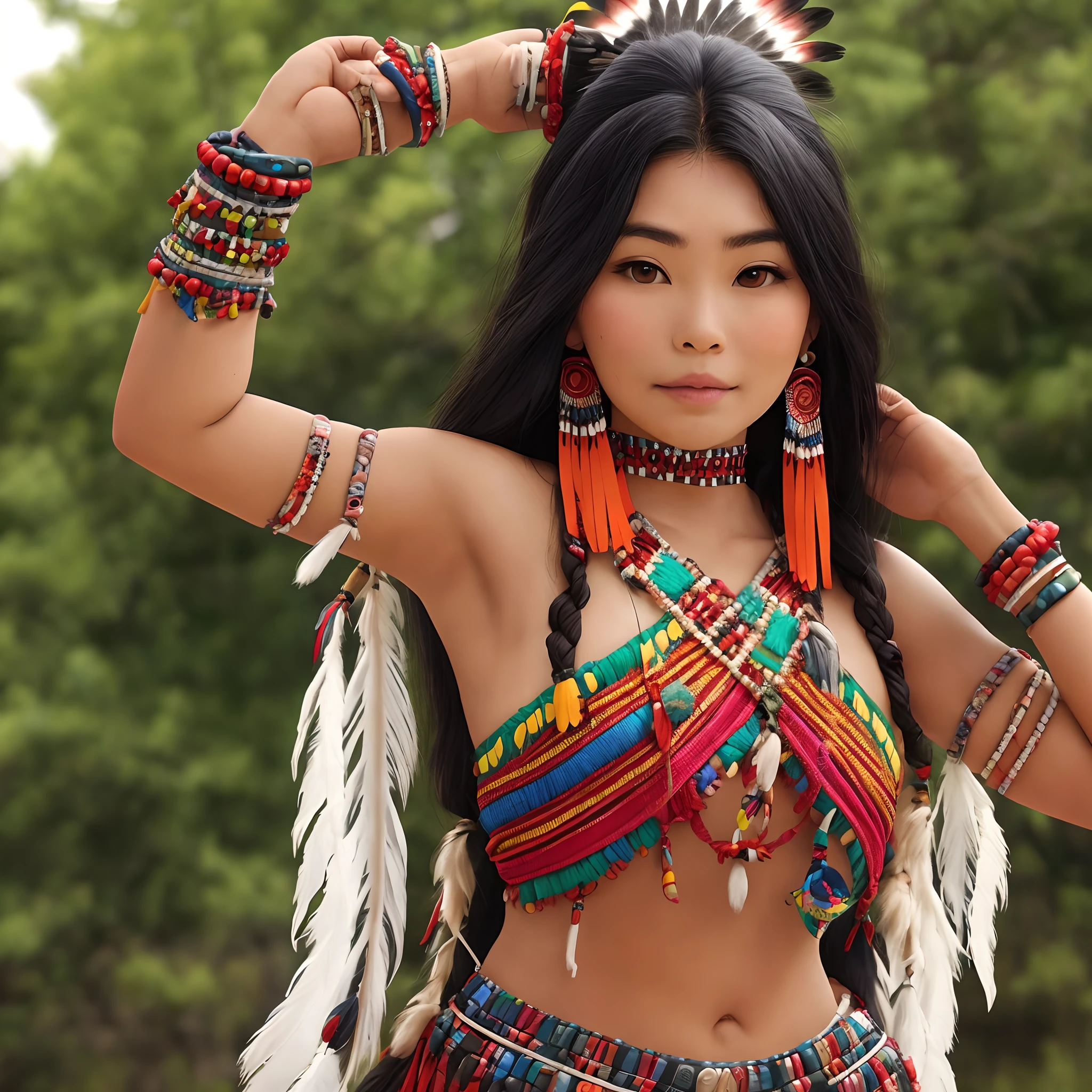 Native American Beautiful Woman armpit