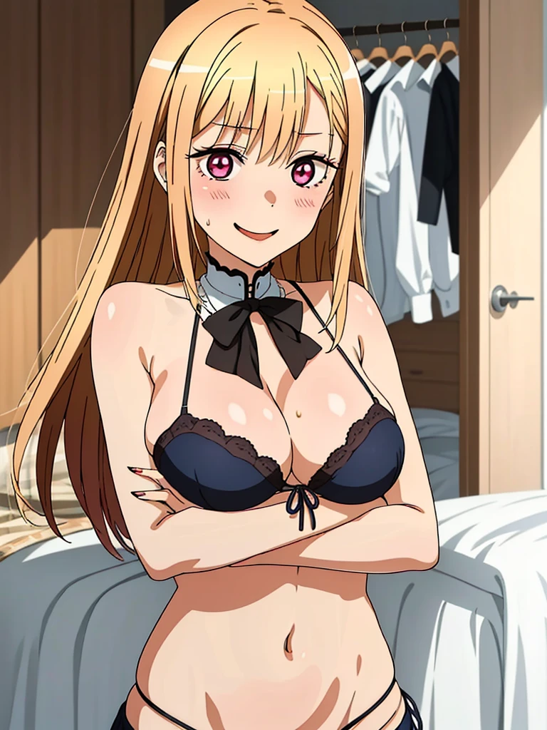 ((masutepiece, meilleur qualité, Haute résolution, nffsw, Pixel parfait, profondeur de champs, 4K, nffsw, nffsw)), 1fille dans, Célibataire, seulement, Lori, Belle fille d’anime, Beau style artistique,
gros plan, À la recherche du spectateur,
corps parfait,
rougir, sourire,
Foyer,
Sagri Izumi, chignon à cheveux, Cheveux courts, gros boob,
Uniformes scolaires, chemise blanche, jupe, soutien-gorge rose,
Fièvre, trempé, ouvrir bouche, embrasser, Averses, Sombre, cheveux mouillés, vêtements mouillés,
Chambre Crass,