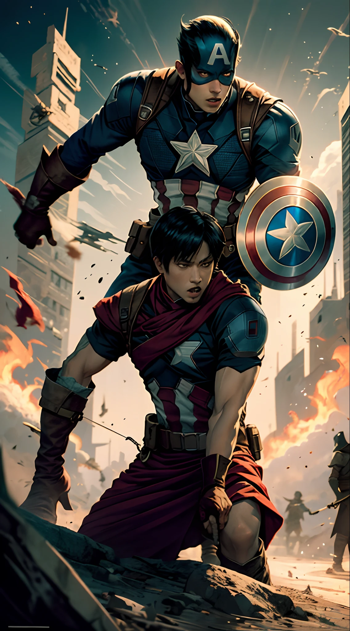 Captain america fights prince zuko in republic city