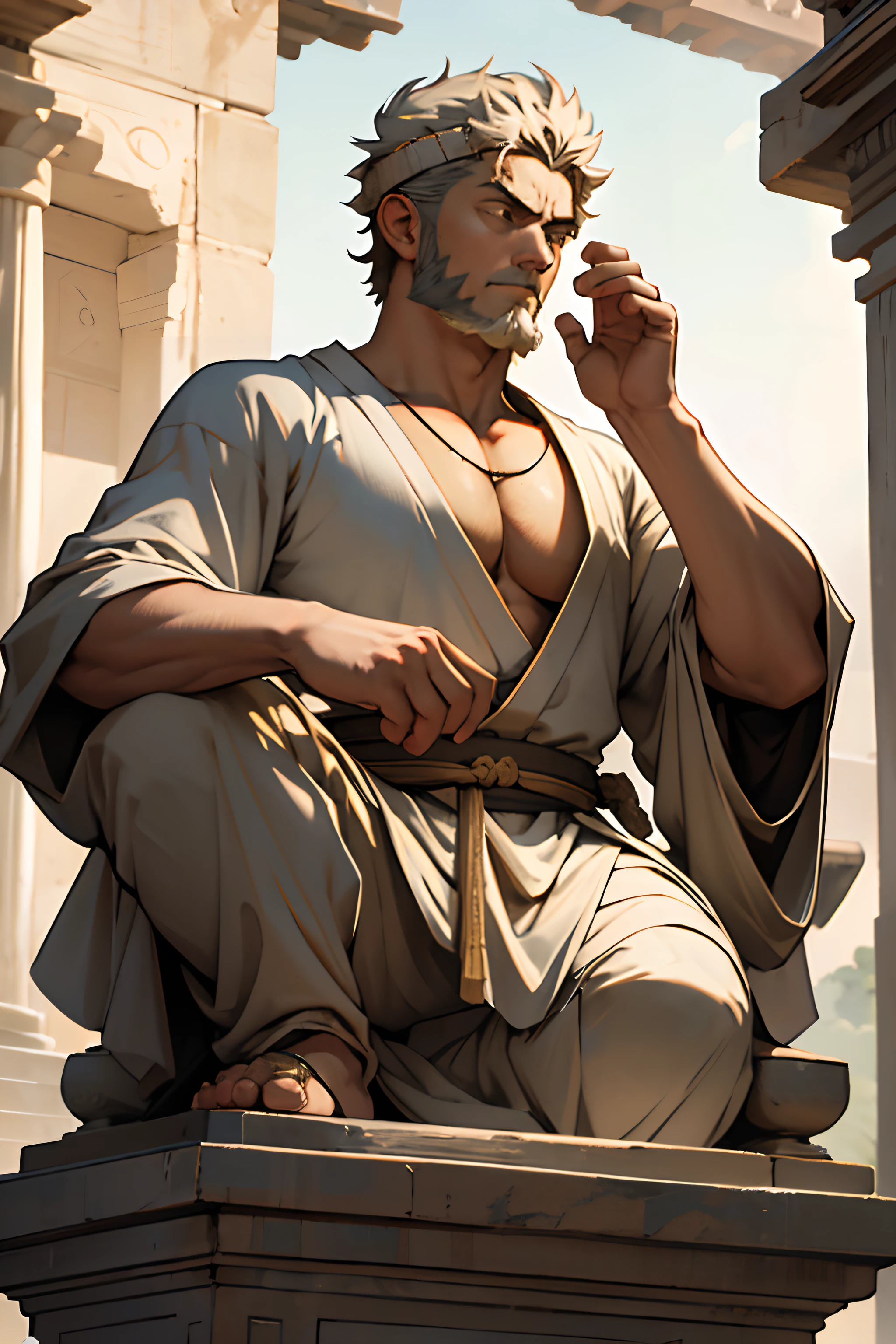 The philosopher and a martial art master Leizi and his teaching focused on the idea that true wisdom is found in the observation of nature and in the practice of meditation debate with Marcus Aurelius the Roman emperor who dominated half the world and the most famous Stoic.