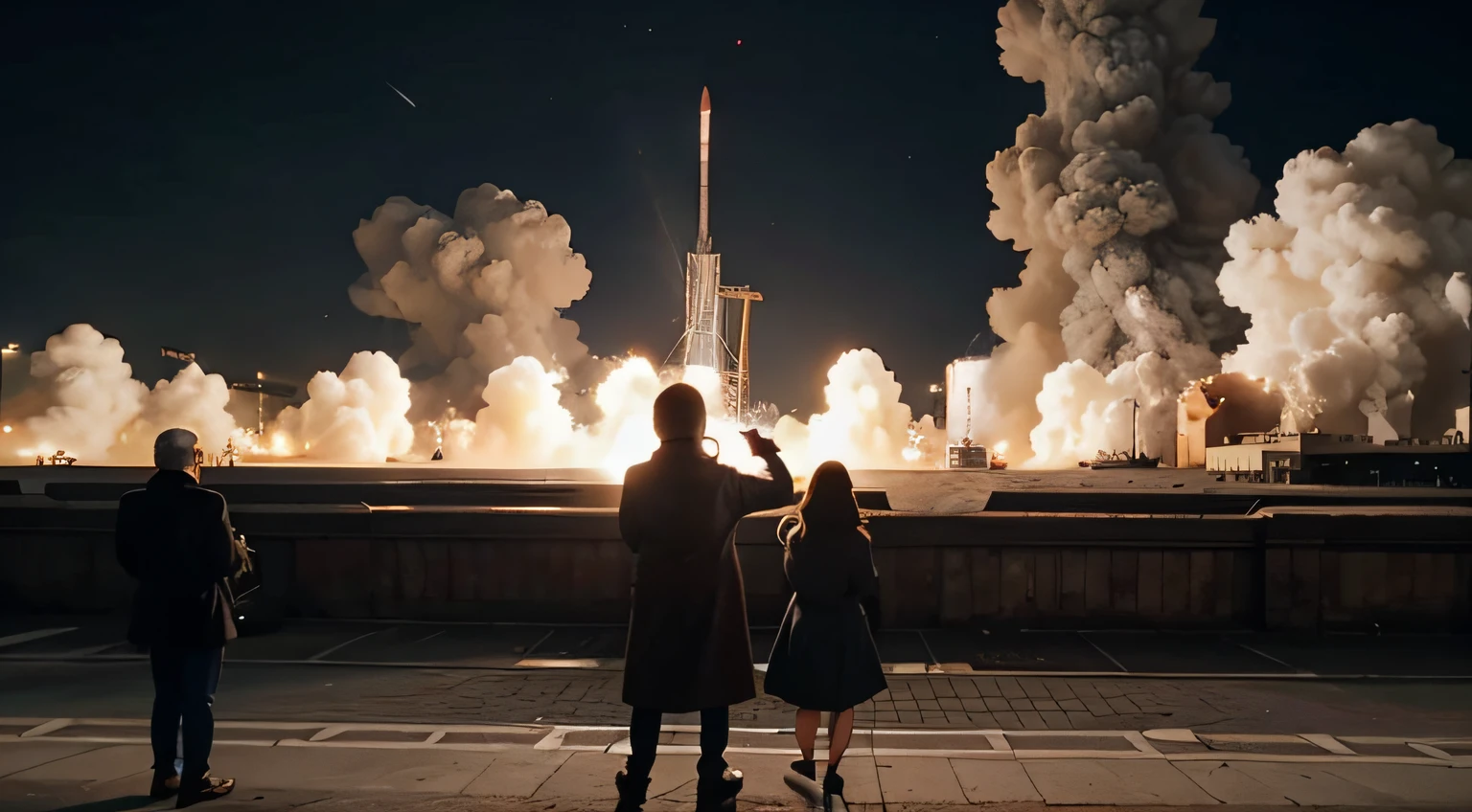 [Historical footage of Sputnik launch shown, Reactions from the public and world leaders