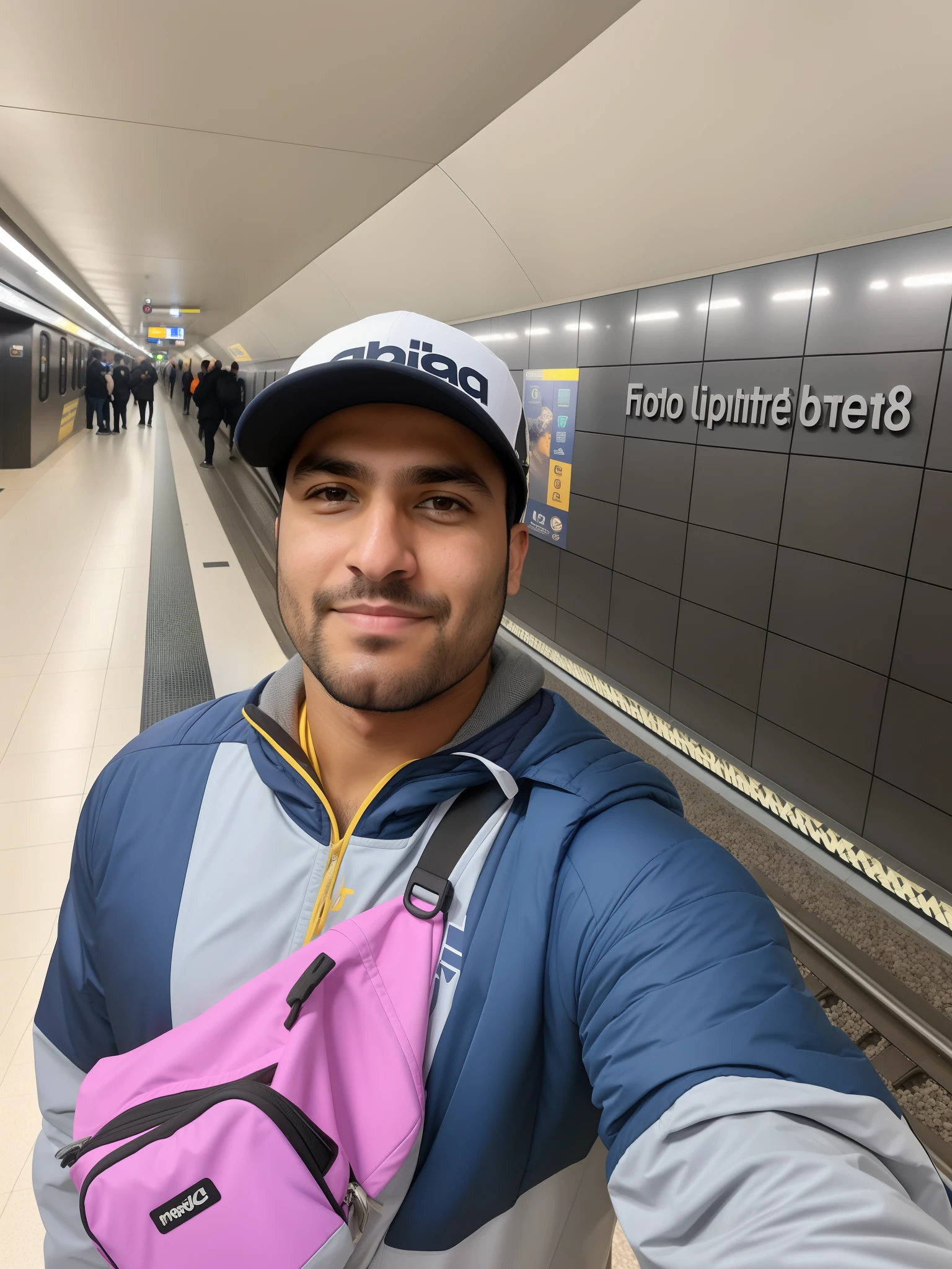Arafed man taking a selfie in a subway station, Fotografia selfie 8k, in a subway, fotografia tirada em 2 0 2 0, Streamer do Twitch / Jogador Ludwig, Fotografia tirada em 2 0 2 0, foto de perfil 1024px, The Shaman of the Metro, tirado no iphone 14 pro, subway station