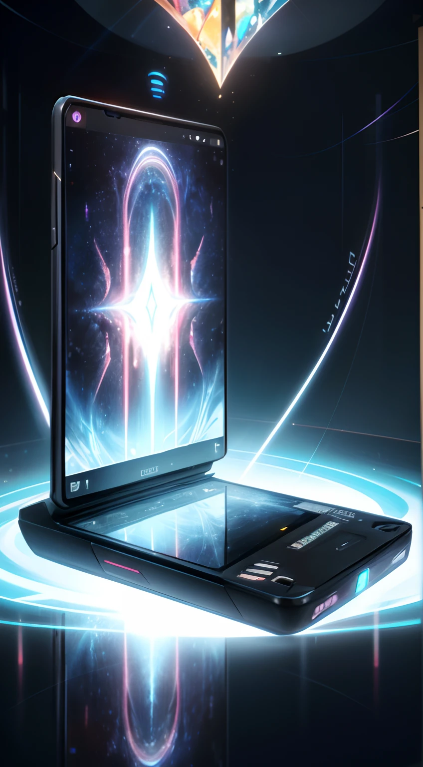 An incredible masterpiece that transcends time and space,Ultra-detailed,A high resolution,Photorealistic,Close-up of a smartphone,((((A mobile phone is suspended in mid-air,In the phone screen is an open portal,A hand came out of the phone)))),professional,Bokeh,anime,Sci-fi,Concept artist,Vivid colors,Studio lighting,Physically-based rendering,Ultra-fine painting,Sharp focus,hdr,hyper HD,Technology,enchantedgarden,Unique art design,breathtaking visuals,Interactive user interface,Multidimensional display,magical aura,Unprecedented innovation,Seamless integration of past and future,Astral projection,Teleportation function,Exceptional sensory experience,Portals to different worlds,Travel through time,The possibilities are endless,Limitless creativity,Wireless connection to the universe.