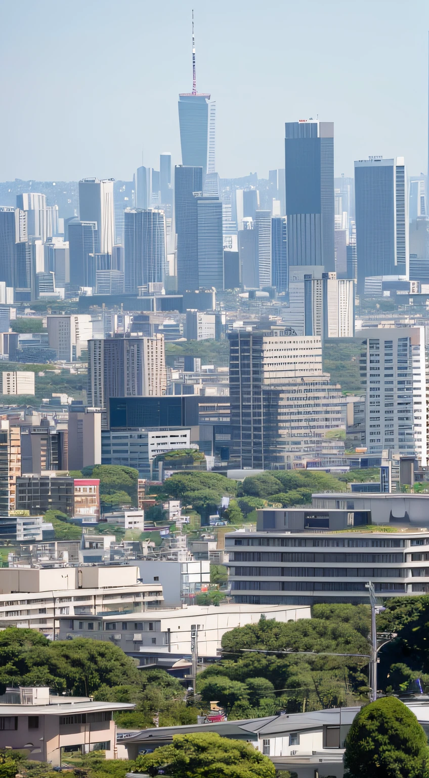 TOKYOcty、Setagaya、Residential area、Faraway view、The skyscrapers of Shinjuku in the distance