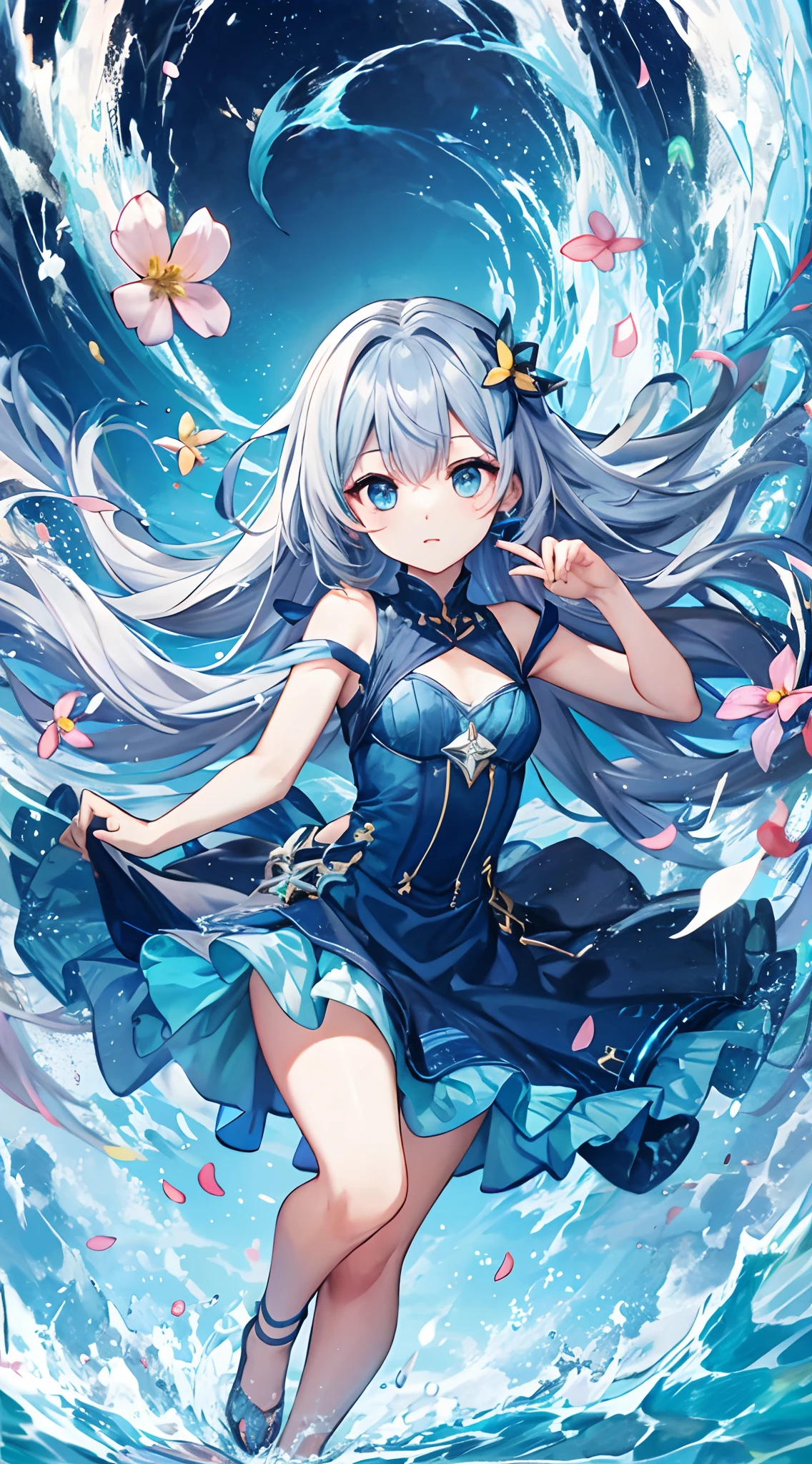 Change hair color to light blue