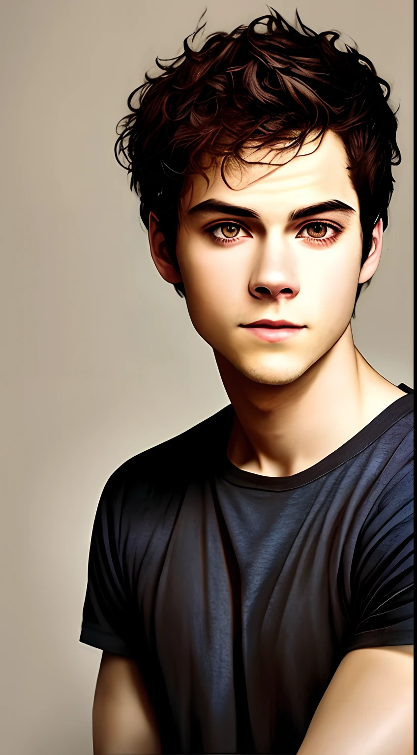 Dylan O'brien com agnes cecile, design brilhante, cores pastel, gotas de tinta, luzes de outono