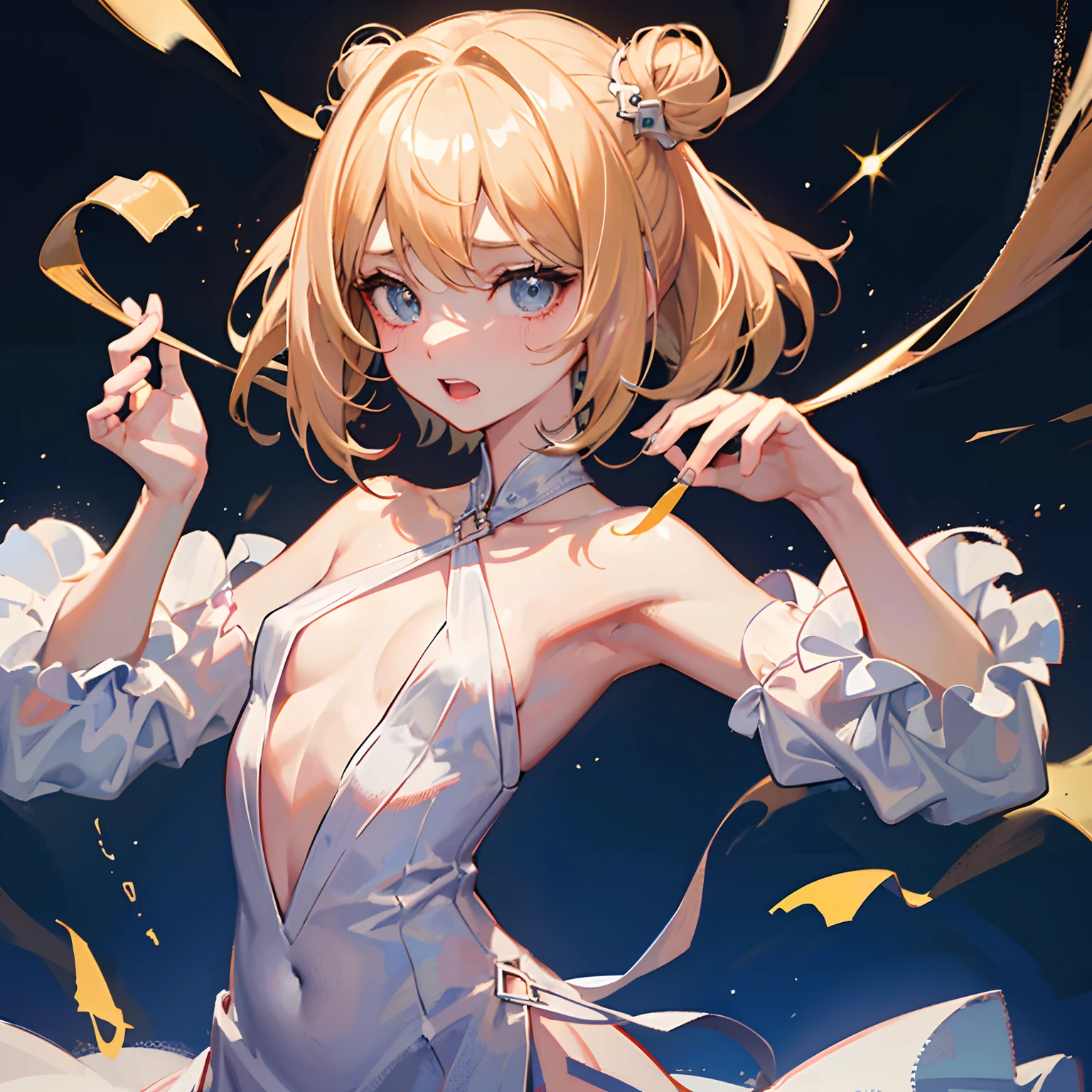 Perfect picture,,{srestrained,hand job}{barechested}{humiliating},{ssex},12-year-old girl,4K picture quality, Cinematic,,{Gamine},{small body and chest,,,}, a blond,cute little, perspiring