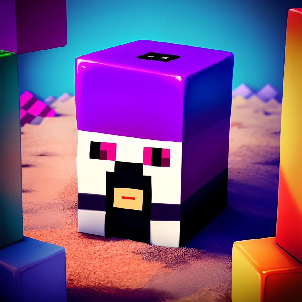 crie umma imagem cartoon da minha skin no Minecraft