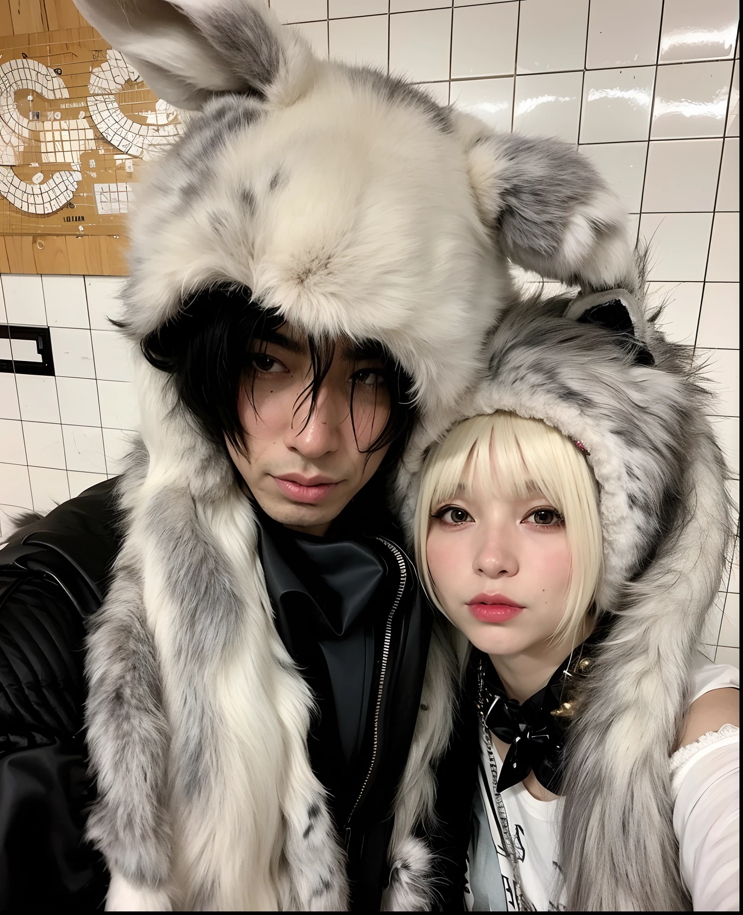 (Male anime character) with a (young anime guy) Looks. It is characterized by (Anime mo art style), It is characterized by (1 male). Wow, your keeper is awesome. (black hoodie) And she is nice (Rabbit ears) This is either (bunny ears), (long floppy Rabbit ears:1.2), o (big Rabbit ears:1.1) kemonomimi, with (reddish brown hair: 1.3). Katsushika, featuring.neferpitou, Anime mo art style, Eat and drink