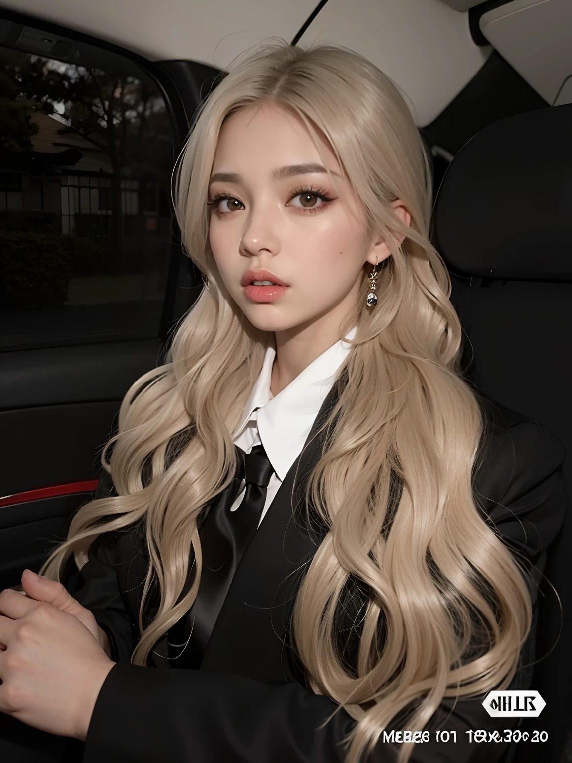 mujer pelinegra con pelo largo sentada en un coche con traje, Ava Max, Cabello largo y negro y ojos grandes, Cabello largo y negro y ojos grandes, con cabello largo y negro, Cl, con el pelo negro muy largo, Parque Roseanne de Blackpink, con pelo largo blanco, con el pelo largo y blanco, Su cabello es blanco, cabello negro y ojos grandes, tiene el pelo negro, labios rojizos y carnosos