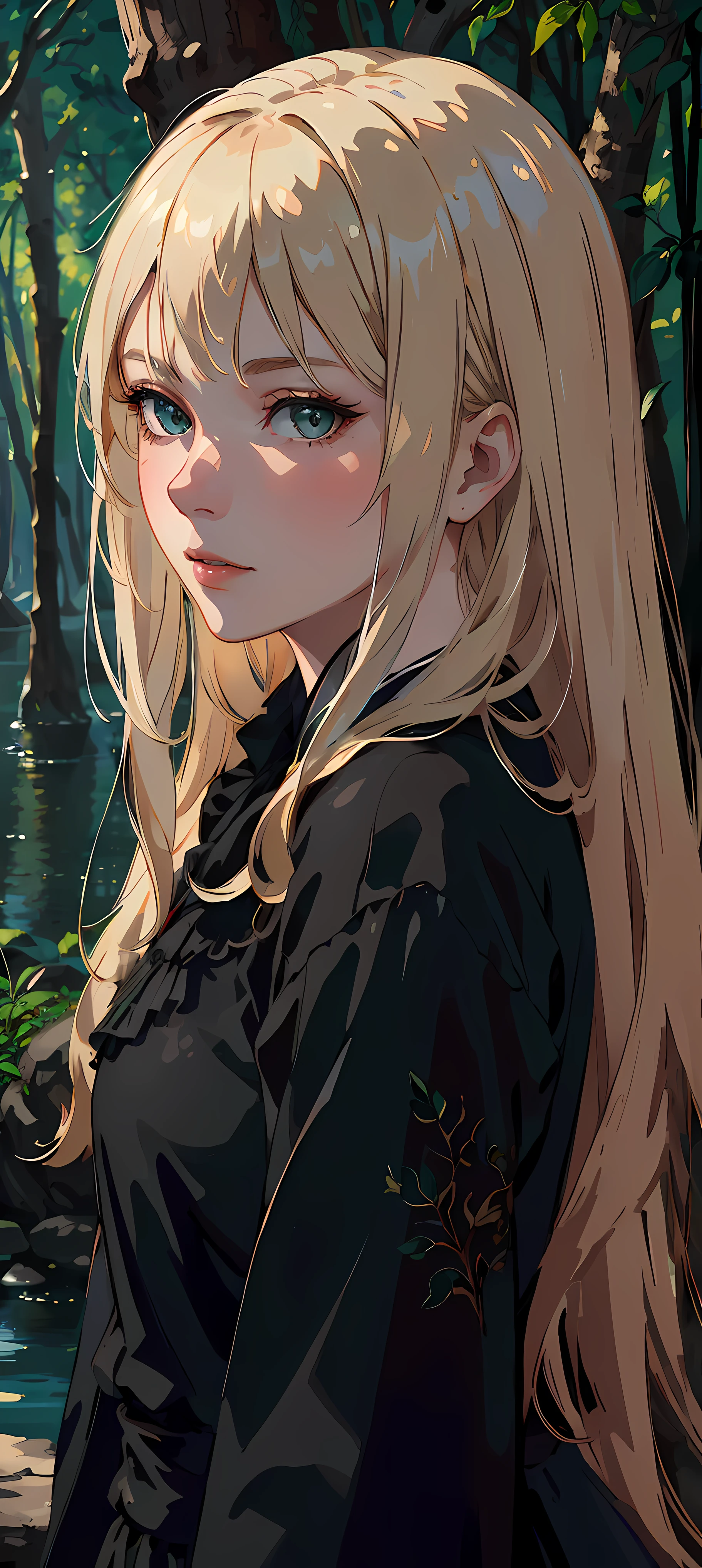 masterpiece,best quality,ultra-detailed,8K,detailed light,detailed shadow,RAW, (detailed skin),(realistic:1.2),
1 russian girl,face,18 year old,blonde hair,long hair, grean eyes, nature in background.