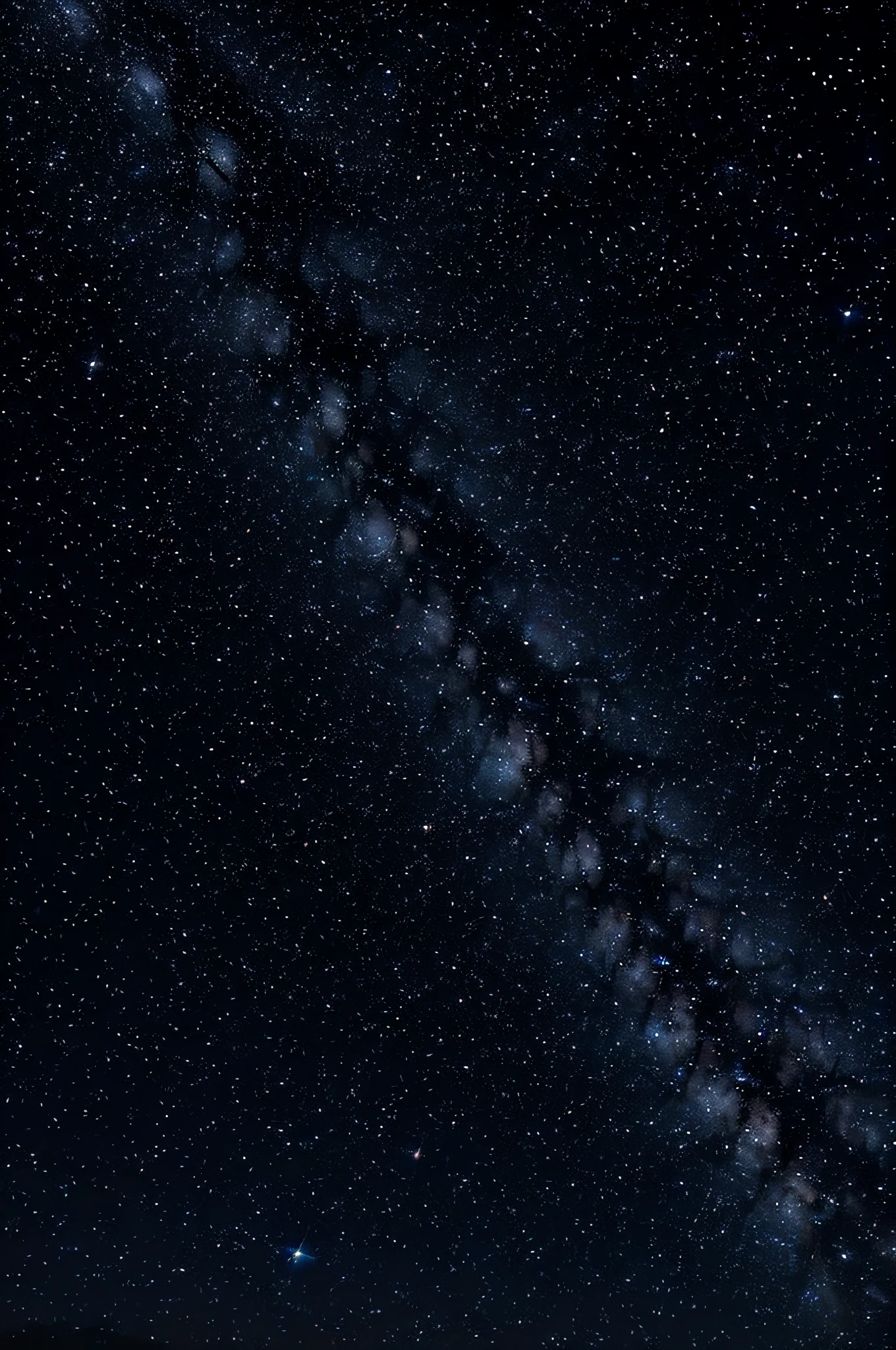 Starry sky with the Milky Way and highly detailed galaxy formations