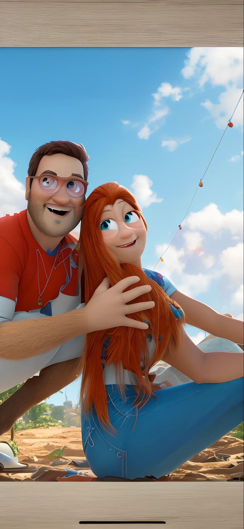 Homem e mulher posando para selfie em carro, pixar retrato 8 k foto, close - retrato facial de cima, Disney fotorrealista, Pixar Zootopia. 3D-rendering, animated film, retrato pixar, disney render, Disney Pixar Estilo 3D, estilo de filme zootopia, 3 d animated movie, Pixar e Disney Estilo 3D