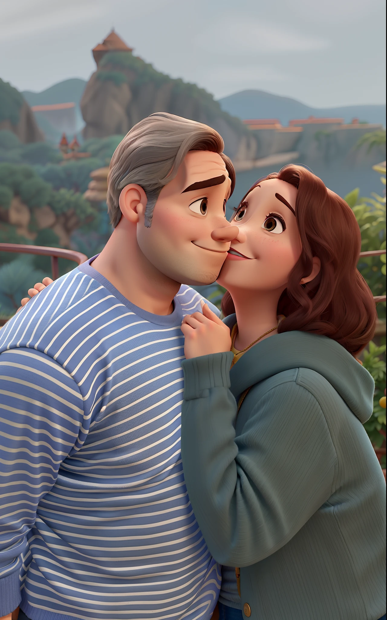 Casal estilo Disney pixar, alta qualidade, melhor qualidade