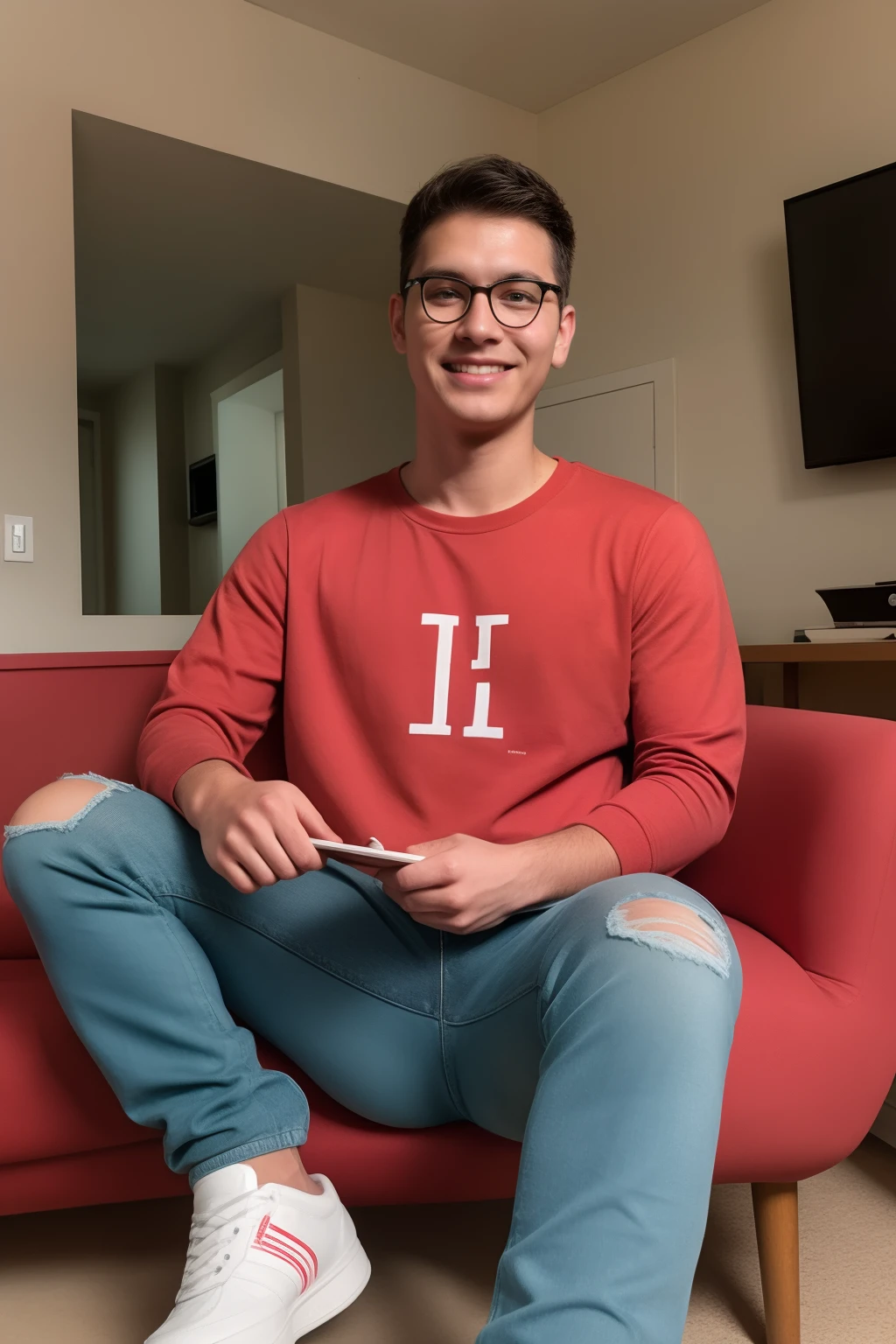 Red shirt plain