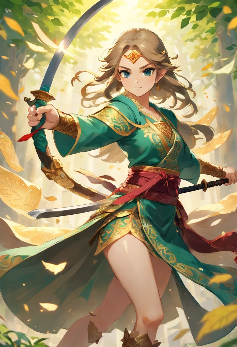 Craft a visually captivating scene featuring a stunning woman adorned in a cloak made of intricate scales, each reflecting a subtle iridescence. Envision her in a dynamic fighting pose, holding a katana with a mix of elegance and lethal precision. Dive into micro-details, showcasing the delicacy of her features, from the strands of hair tousled in the wind to the intricate patterns in her eyes.
Place her in a dusty background, the air filled with suspended particles that catch the ethereal glow of sunlight. Integrate swirling leaves into the atmosphere, caught in motion as if responding to the energy of her martial stance. The dusty setting should enhance the overall mystique, emphasizing the woman's beauty against the rugged backdrop.
Zoom in on the katana, emphasizing the fine craftsmanship of the blade and its subtle reflections. Illuminate the scales of her cloak individually, adding depth and dimension to the detailed texture. Ensure her expression radiates a mix of determination and grace, embodying both the fierceness of battle and the allure of her presence.
This detailed prompt aims to inspire a micro-detailed and immersive depiction of a beautiful woman in a scales cloak, engaged in a dynamic fighting pose with a katana, set against a dusty background with leaves swirling around her.