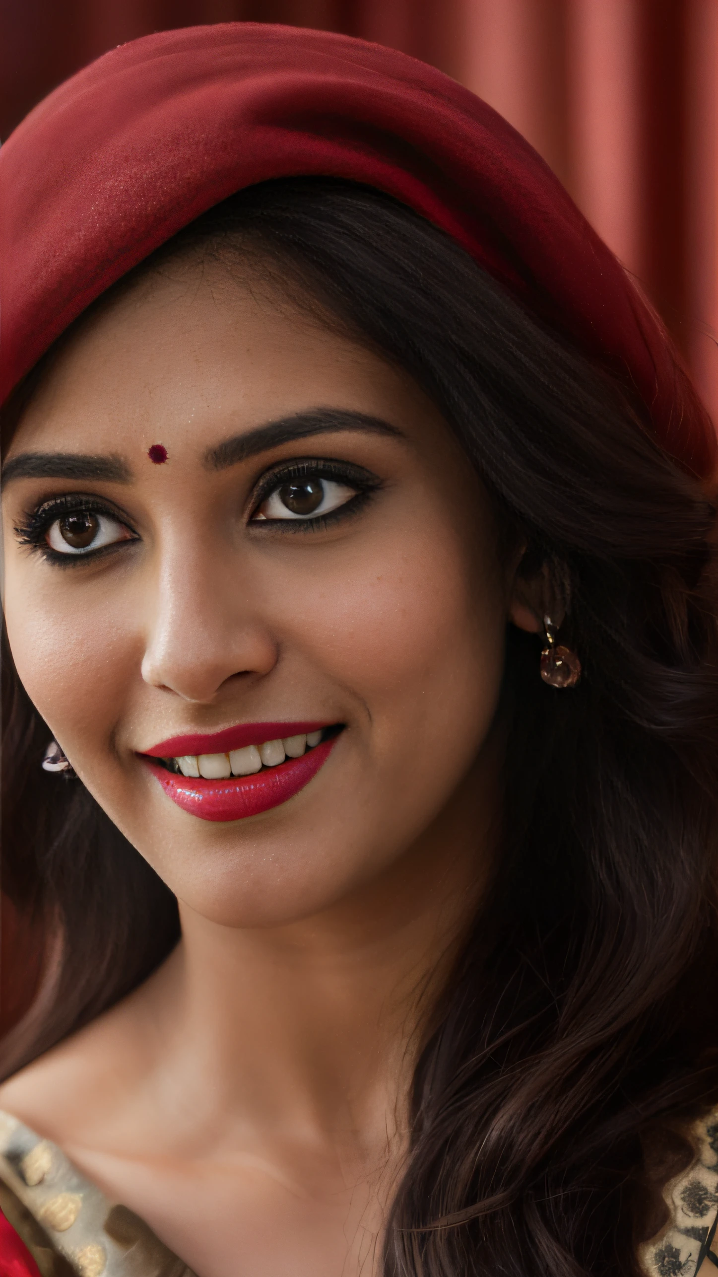 (editorial photograph of a young Indian woman with big boobs red lips)、karla ortiz, (highly detailed face:1.4) (smile:0.7) (backround 5 star hotel , moody, private study:1.3) POV, by lee jeffries, nikon d850, film stock photograph ,4 kodak portra 400 ,camera f1.6 lens ,rich colors ,hyper realistic ,lifelike texture, dramatic lighting , cinestill 800, realistic, wearing Black dobby weave self design fit & flare dress Sweetheart neck Short, puff sleeve Tie-up detail on back Above knee length in flounce hem Attached Lining Chiffon fabric, actress, karla ortiz, posing!!, candid picture, by Max Dauthendey