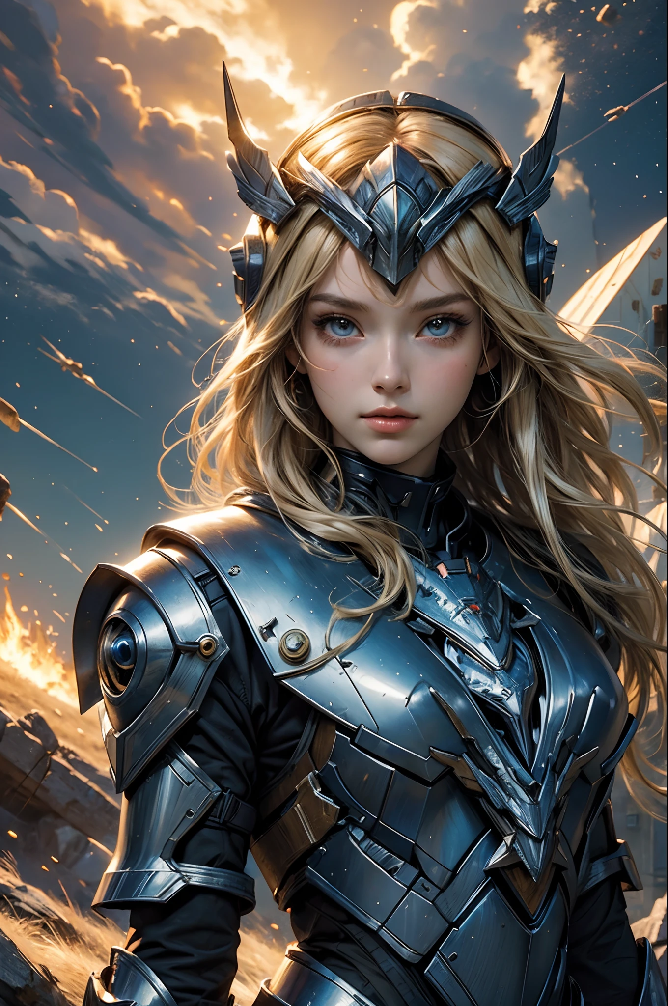 (tmasterpiece,top-quality,best qualityer,offcial art,Beauty and aesthetics:1.2),(tmasterpiece:1.3), (8k, realisticlying, RAW photos, best qualtiy: 1.4), beauitful face, (photorealiscic face),超高分辨率, Ultra photo realsisim, highly detailed, the golden ratio, (Award-winning digital artwork:1.3) af (sketching:1.3),(with dynamism:1.3),(Saturation:1.3),(Close portrait:1.3),(femele:1.4),(big breasts beautiful: 1.4),(carismatic:1.3),female elf,Heavy armor,Large breasts,diadems,complex patterns,Perfect Detailed Eyes,The background is a cemetery,Film filter, ,dramatics,dynamicposes,Fighting posture,illusory engine, (High detail: 1.9),mystic symbols,(((Glowing sword)))