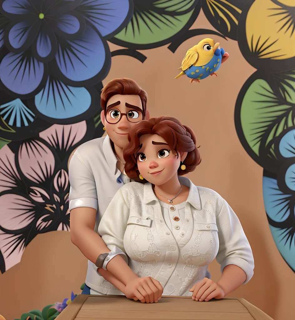 Casal estilo Disney pixar, alta qualidade, melhor qualidade