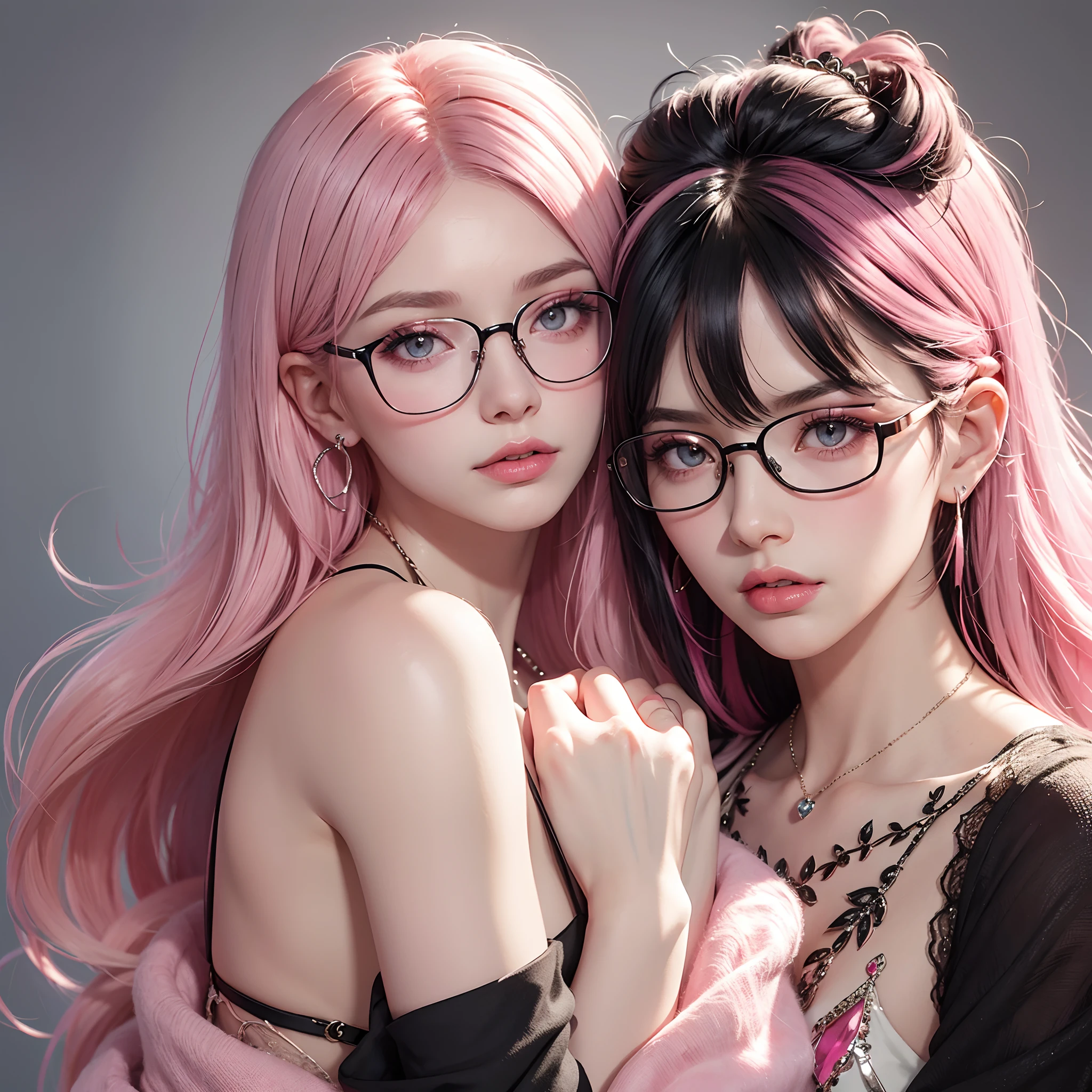 (Masterpiece, best quality, 1 girl, alone, complicated details, Chromatic aberration), realistic, ((Moderate breath)),long hair, pink hair, Red headpiece, Pink Highlights, hair on one eye,purple eyes, earring, sharp eyes, choker, Neon coat, She wears a collar, bangle, and kimono style garters., crop top, (symmetrical eyes),(Perfect symmetrical body),against the wall, Brick wall, (colorful graffiti words on the wall:1.2), The light is dim., alley ,Look at the viewer.、Dig the chest、smile、(sleeveless、Navel touch、Fitted turtleneck.)、street string hot pants、Thin bottom、Please build above the eaves..、Thin shoulders、1 Female,Brown Hair, ,((Anxious expression)),Beautiful breasts,School Swimsuit、Stylish,,(Look forward)(((Blushing、Surprised expression)),(((Braid))),((( Upper body portrait)))Frameless Glasses