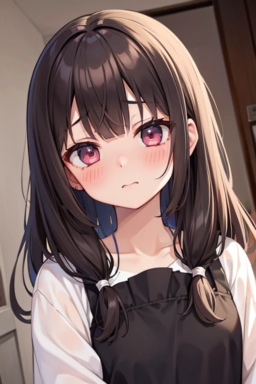 Masterpiece、Cinematic、Highest quality、Super detailed、Detailed clothing、Clear Face、Detailed face、Detailed skin、1人のgirl、、girl、、Torn clothes、、Worn clothes、Embarrassing、blush、Looking down、Loose wearing、despair、fear、A dark room、Blackout