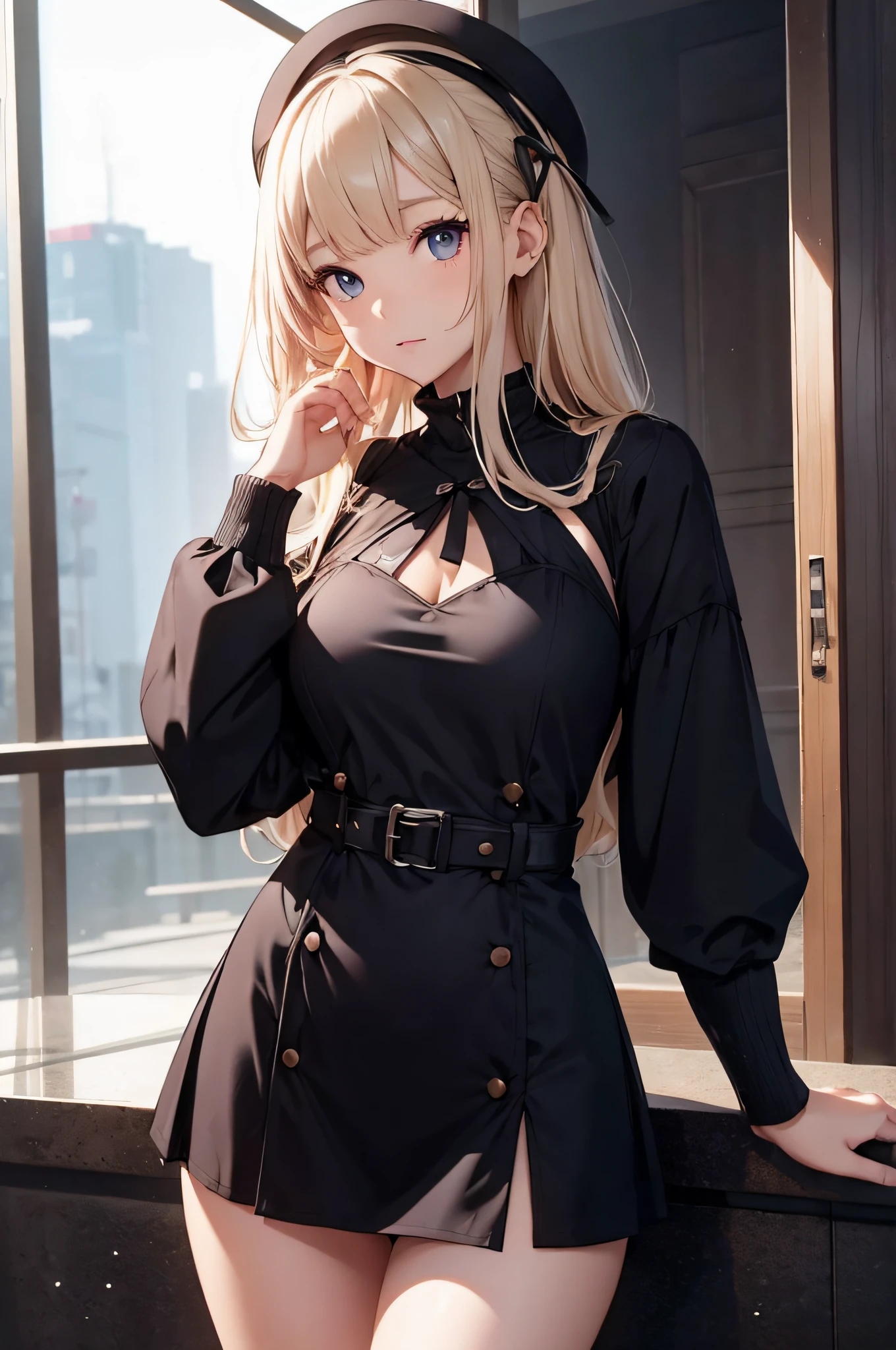 a beauty girl、Highly detailed one-piece、a miniskirt