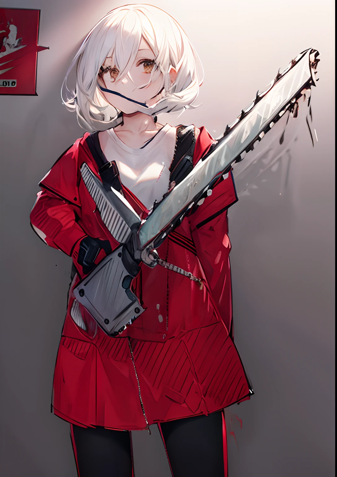 Girl with chainsaw