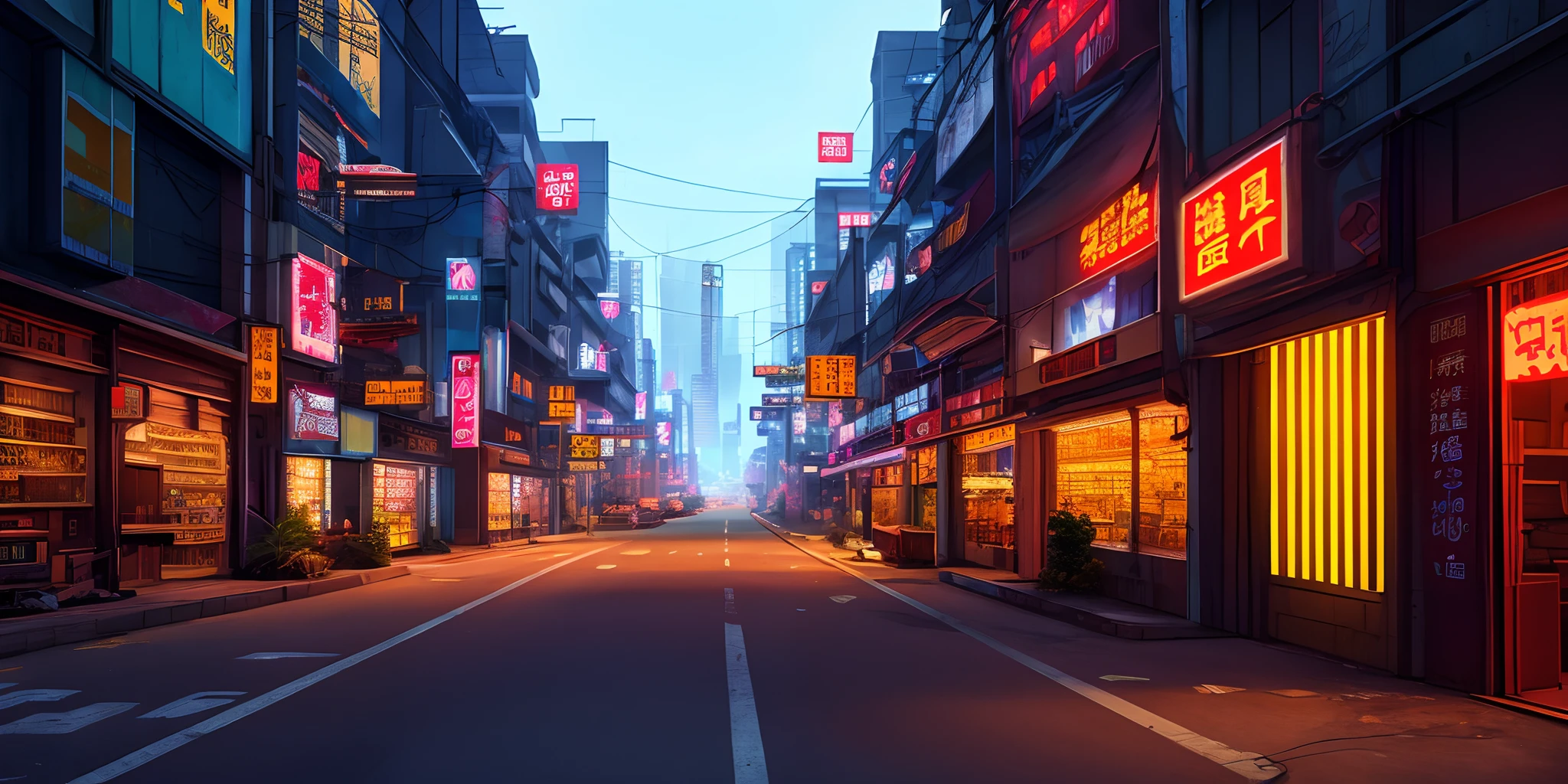 Cyberpunk city from sci-fi movie, wasteland, empty street, night, chinoiserie architecture, bridge, old shop, irregular, circuit board, wires, intricate, ultra detailed, realistic, hyper realistic, high quality, best , Super Detail, Crazy Detail, Very Detailed, Photorealistic, Epic Composition, Best Quality, 32k --v 6