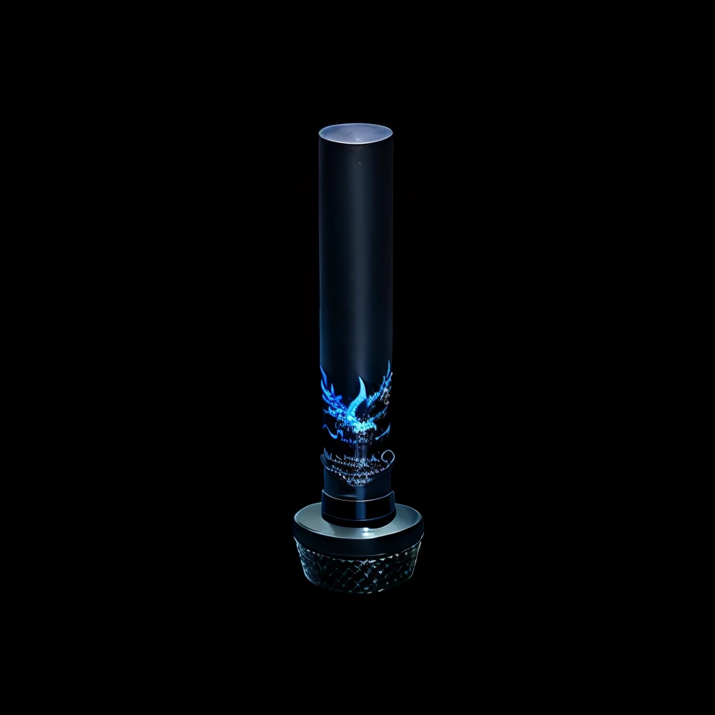 Imagine a black dragon on the blade of a powerful and long-lasting grinder