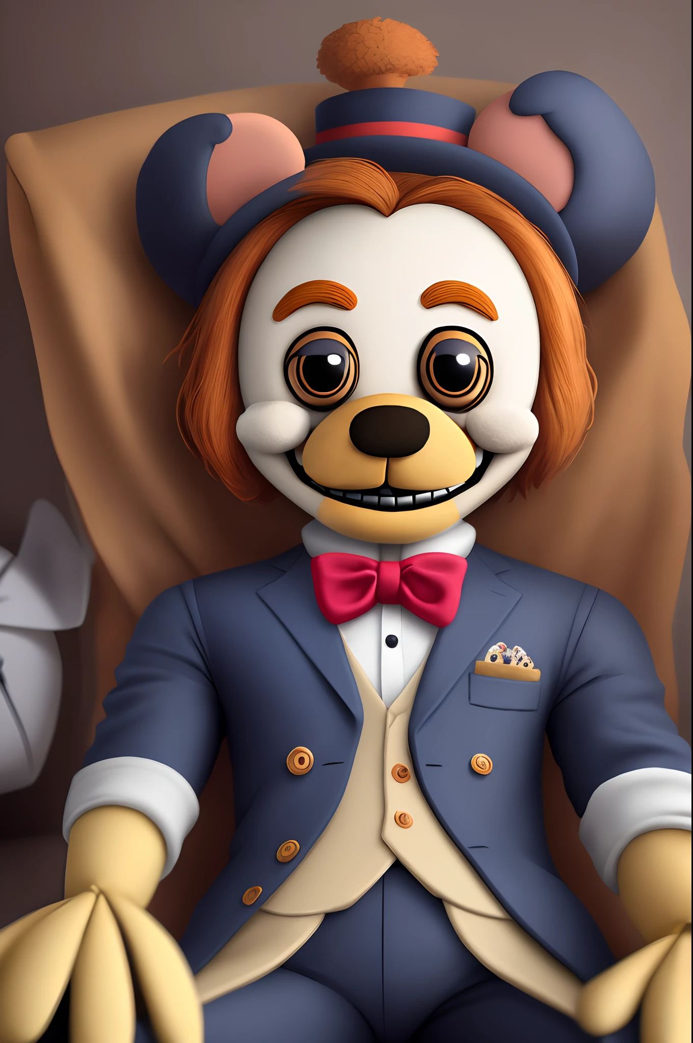 the marionette from five nights at Freddy's in the style of the Muppets