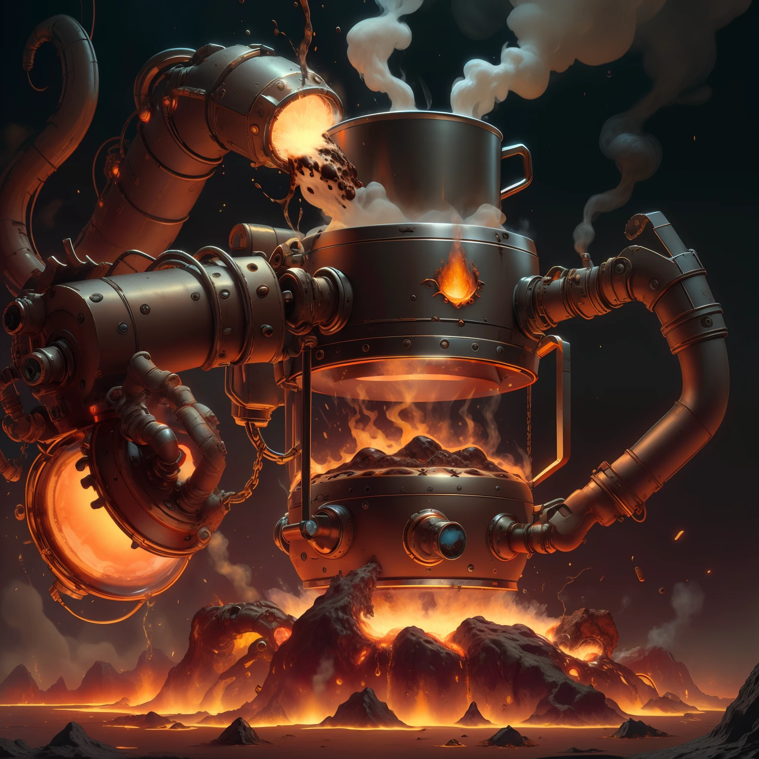 Magmatech,lava,
Coffee machine , fantasy,Coffee mug,
