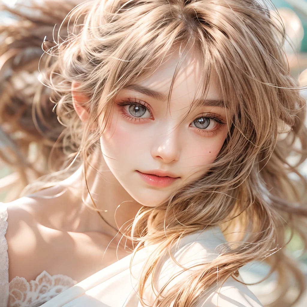 (best quality,highres,masterpiece:1.2),ultra-detailed,(realistic,photorealistic,photo-realistic:1.37),sharp focus,vivid colors,beautiful detailed eyes,beautiful detailed lips,longeyelashes,hair flowing in the wind,rosy cheeks,soft and smooth skin,natural-looking eyebrows,sparkling eyes with intricate details,subtle blush on the face,warm and inviting smile,detailed eyelashes with volume and length,sparkling highlights in the eyes,sunlit studio lighting,subtle atmospheric haze,delicate shadows on the face,impeccable skin texture,expressive facial features,life-like expressions,captivating gaze,pure joy and happiness radiating from the eyes and face, back lighting, Tiny Japanese junior idol, slingshot swimsuit, ((Dynamic-angle, physically-based rendering)),