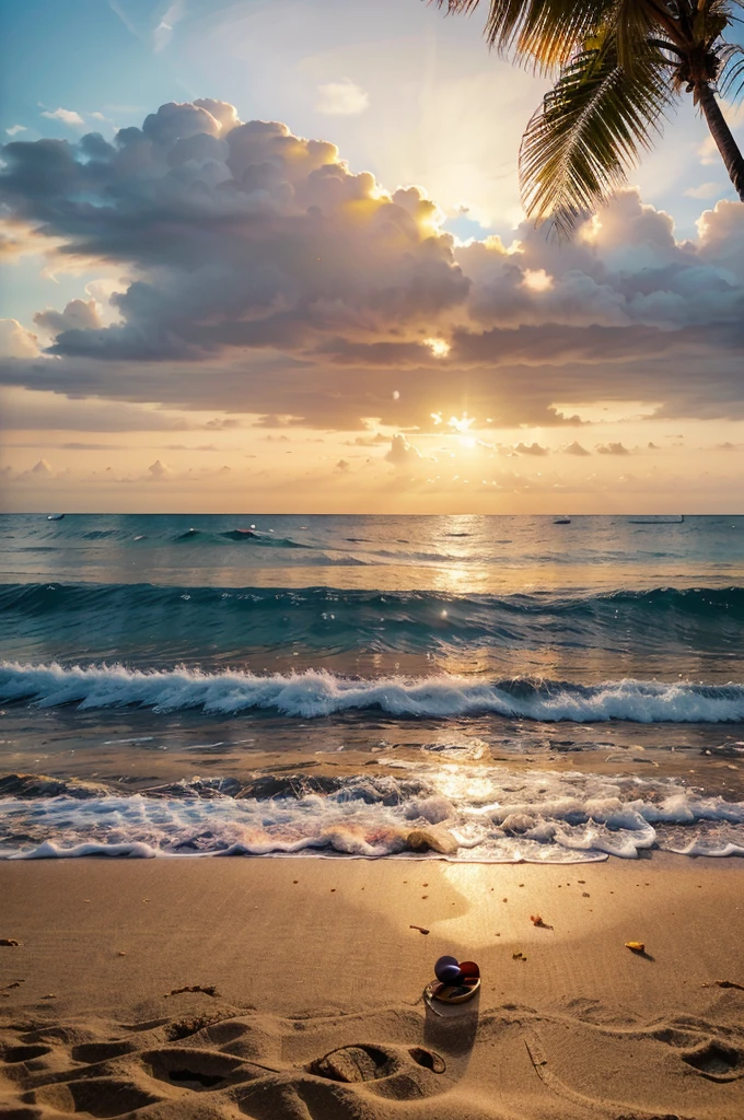 (best quality,4k,8k,highres,masterpiece:1.2),ultra-detailed,(realistic,photorealistic,photo-realistic:1.37),a pool near beach and sunset evening beautiful,clear blue water,soft sand,swaying palm trees,gentle waves,couples walking hand in hand,enjoying the vibrant hues of the sunset,sparkling reflections dancing on the water surface,golden sunlight casting a warm glow on everything,tranquil atmosphere,serene and peaceful,breathtaking view of the ocean,silhouettes of seagulls flying in the distance,calm and rhythmic sound of the waves,magical and romantic scenery,colorful beach umbrellas providing shade for people relaxing,beautifully colored seashells scattered on the shore,cool breeze caressing your skin,soft and warm sand between your toes,sound of laughter and joy coming from children playing,relaxing lounge chairs for sunbathing,energetic surfers catching waves in the distance,swimming pool sparkling with the reflections of the sunset,splashing water creating a playful atmosphere,crimson, orange, and purple hues painting the sky,vivid colors blending harmoniously,palm trees casting long shadows on the golden sand,peaceful and dreamy ambiance,perfect place for a romantic evening stroll,warm and inviting atmosphere,soothing sounds of the ocean waves,warm temperature perfect for a refreshing swim,the alluring scent of saltwater and tropical flowers,happy and carefree atmosphere,endless possibilities for relaxation and enjoyment.