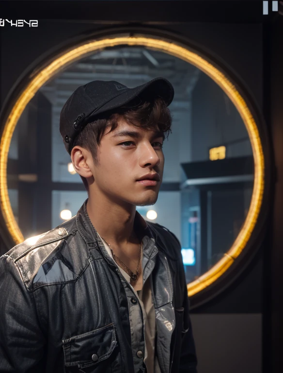 CYBER CITY BACKGROUND DON'T CHANGE HAIRSTYLE HANDSOME BOY DONT CHANGE CLOTHES