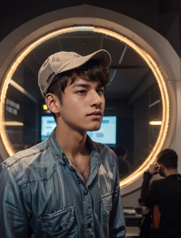 CYBER CITY BACKGROUND DON'T CHANGE HAIRSTYLE HANDSOME BOY DONT CHANGE CLOTHES