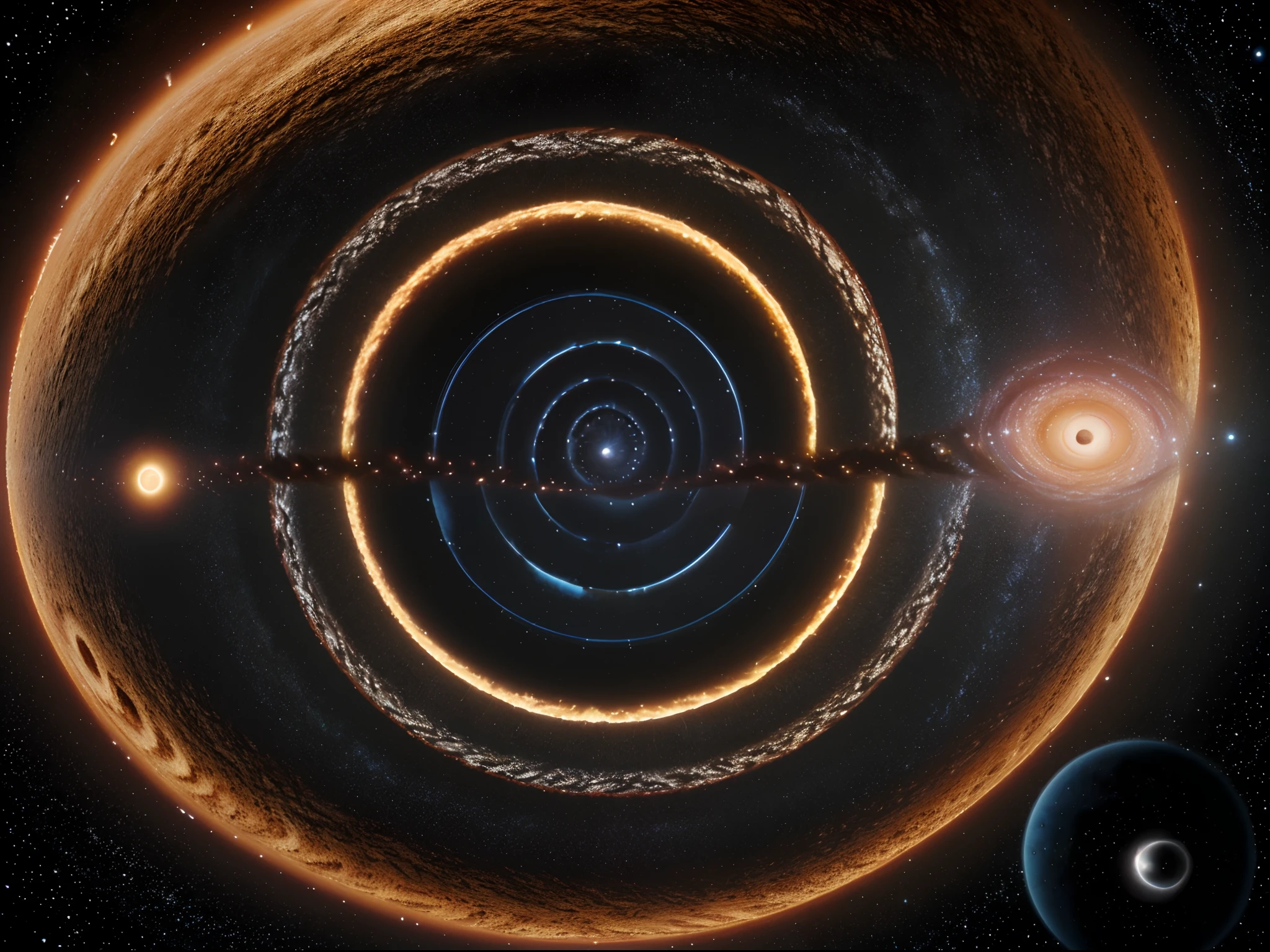 a planet but all the continental mass is merged in a perfect spiral around the world, animation style, continuous spiral